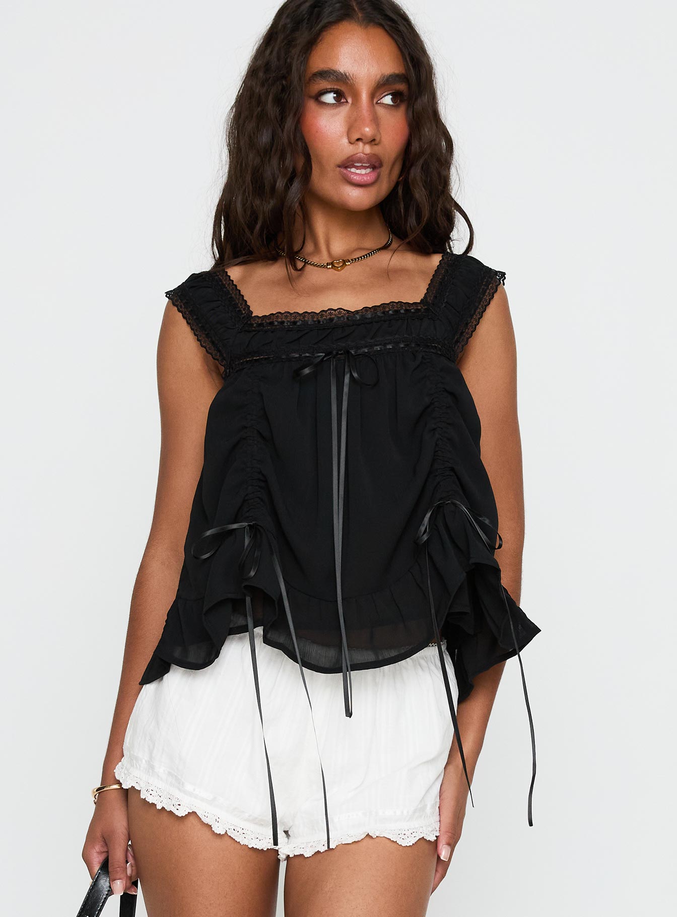 Eluisa Lace Top Black、mySite、solidvoid