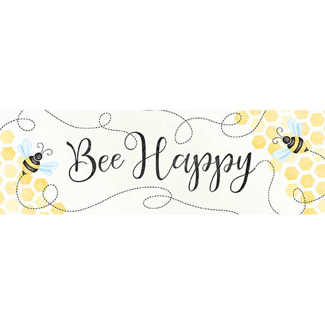 Bee Happy Message Bar Wood、mySite、g9winljtr