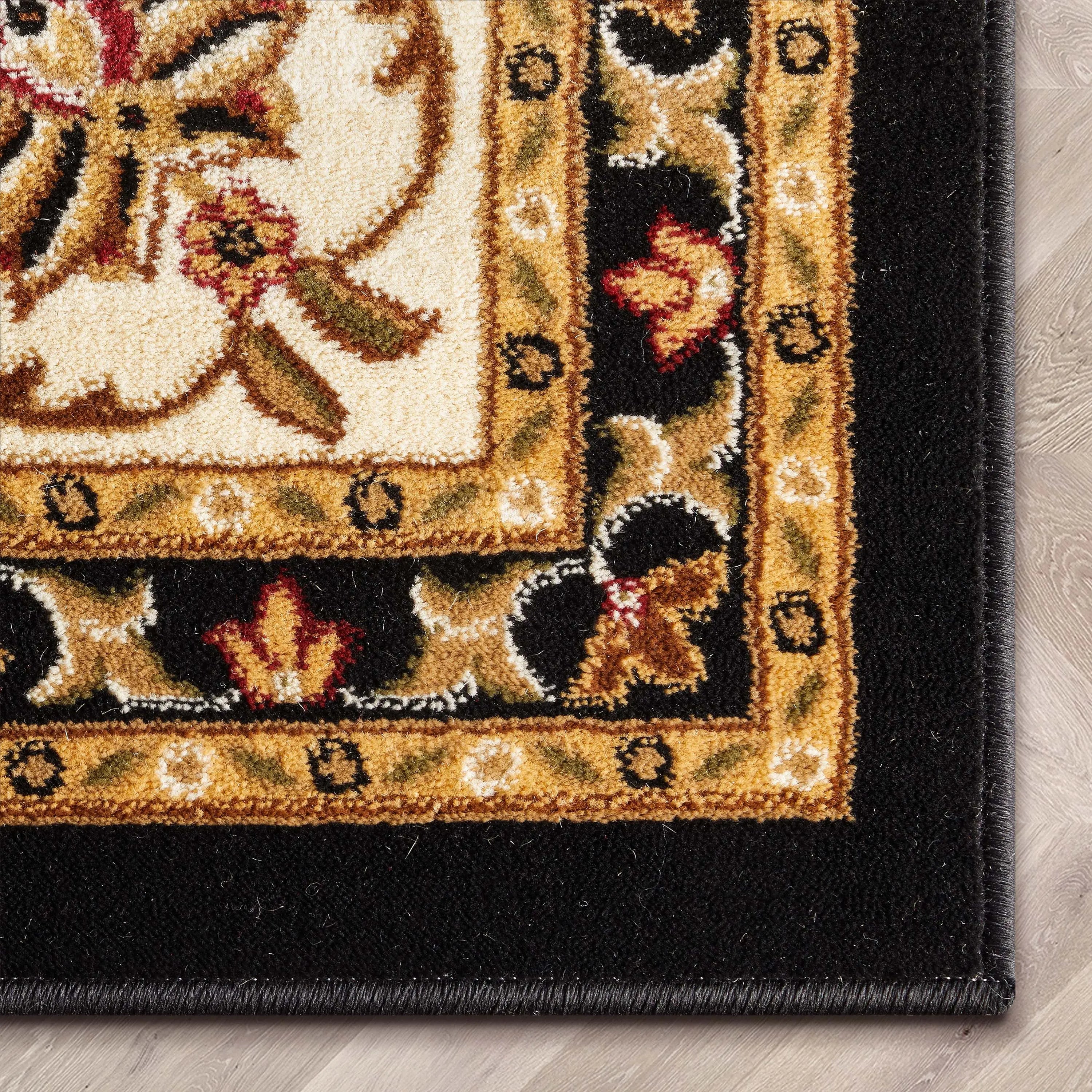 Sarouk Black Traditional Rug、mySite、gigharbornorthrealestate