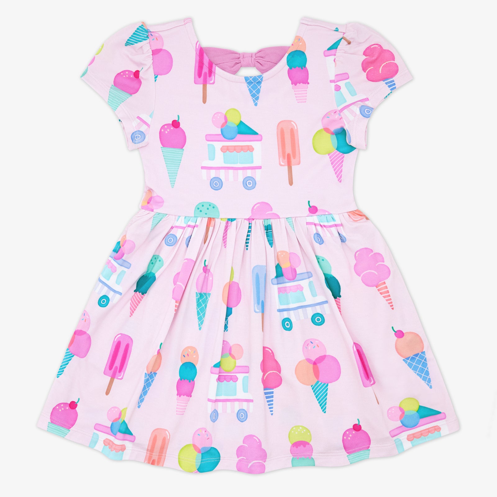  Pink Sweet Scoops Bow Back Skater Dress、mySite、layawaytickets