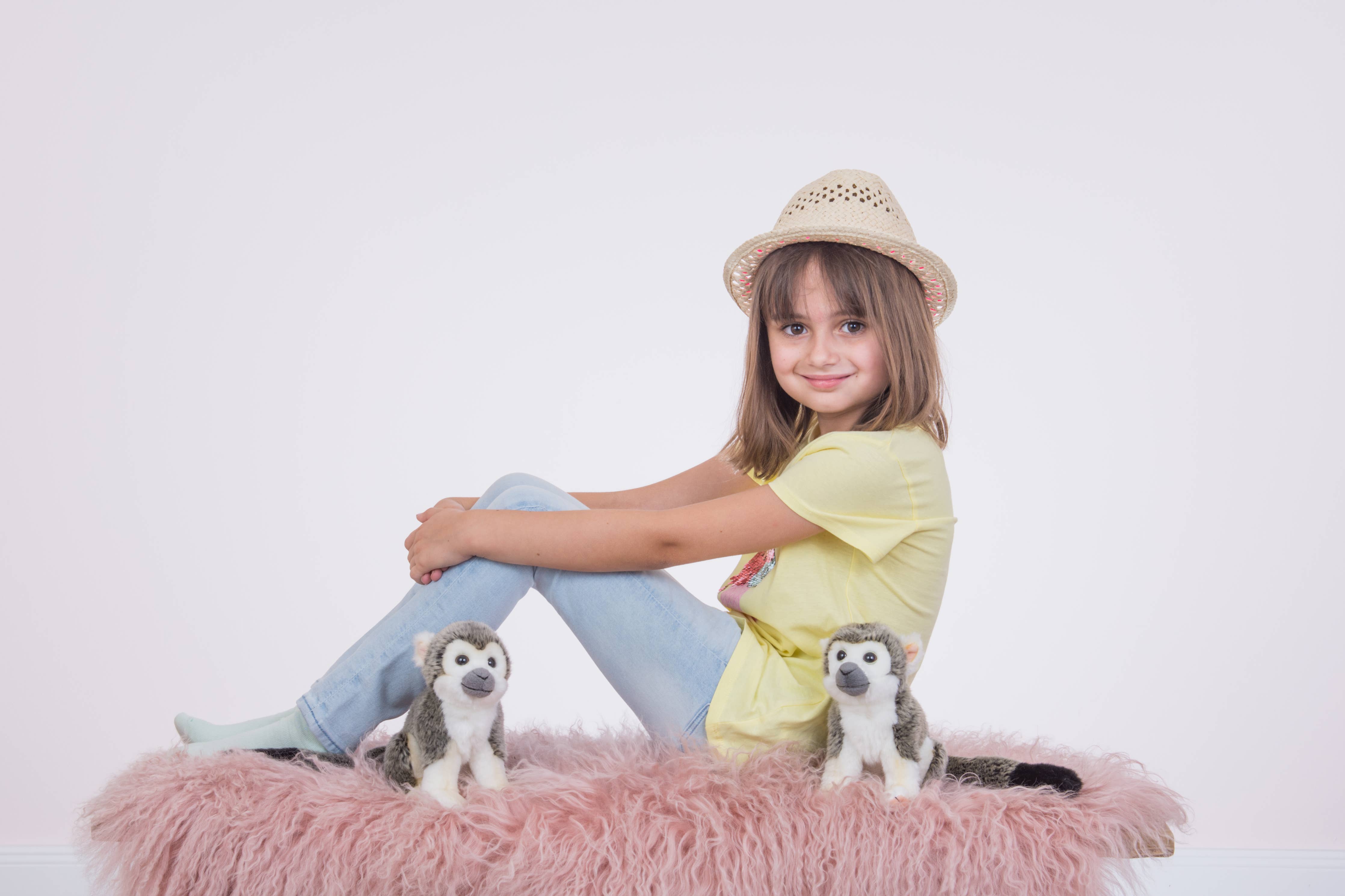 Realistic Squirrel Monkey 17 cm plush toy by Teddy Hermann Eco Friendly、mySite、g9winljtr