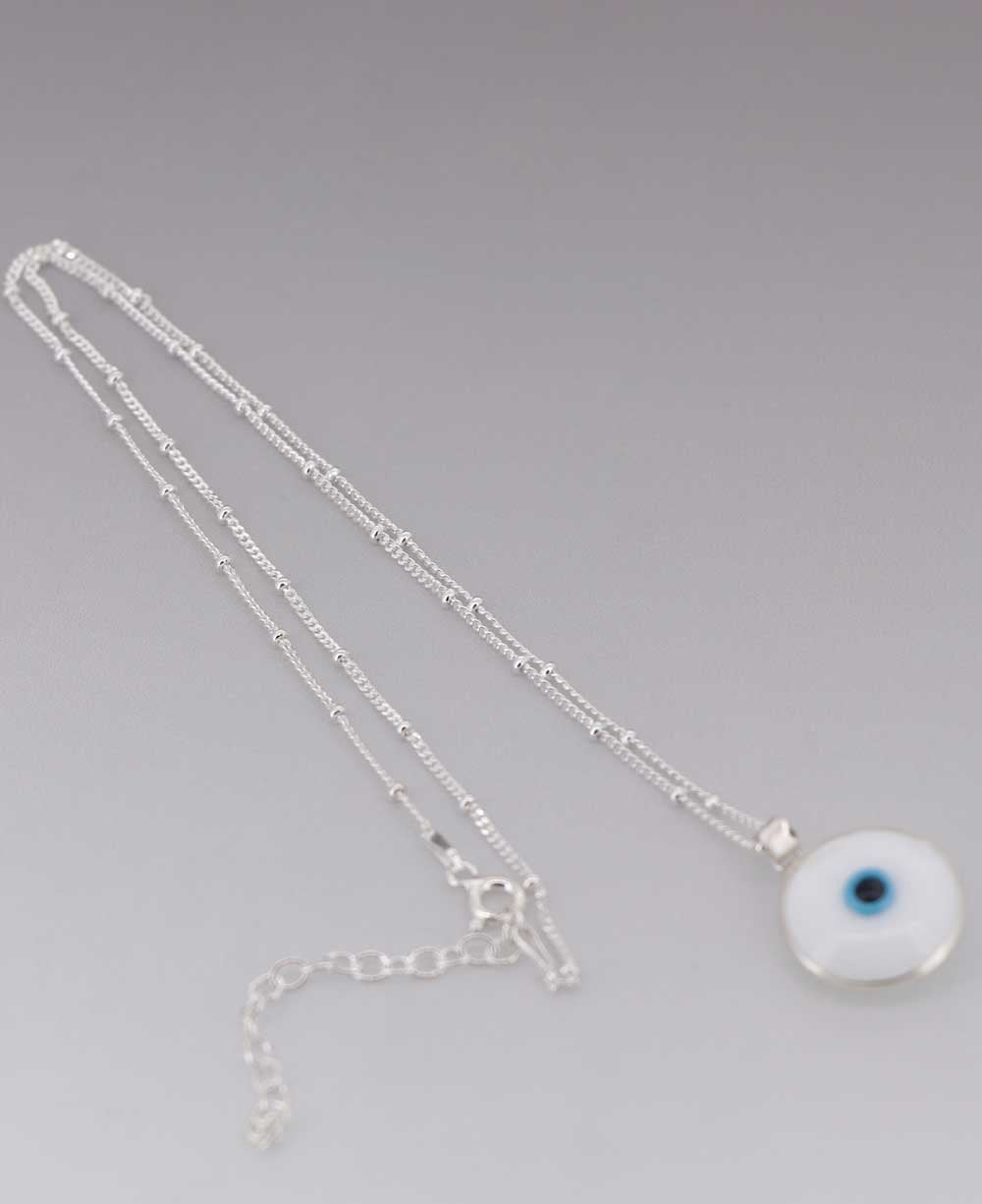 Enamel Work Small Evil Eye Charm Necklace、mySite、topwebapps