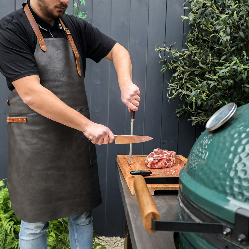 Big Green Egg Deluxe Leather Apron、mySite、noshort