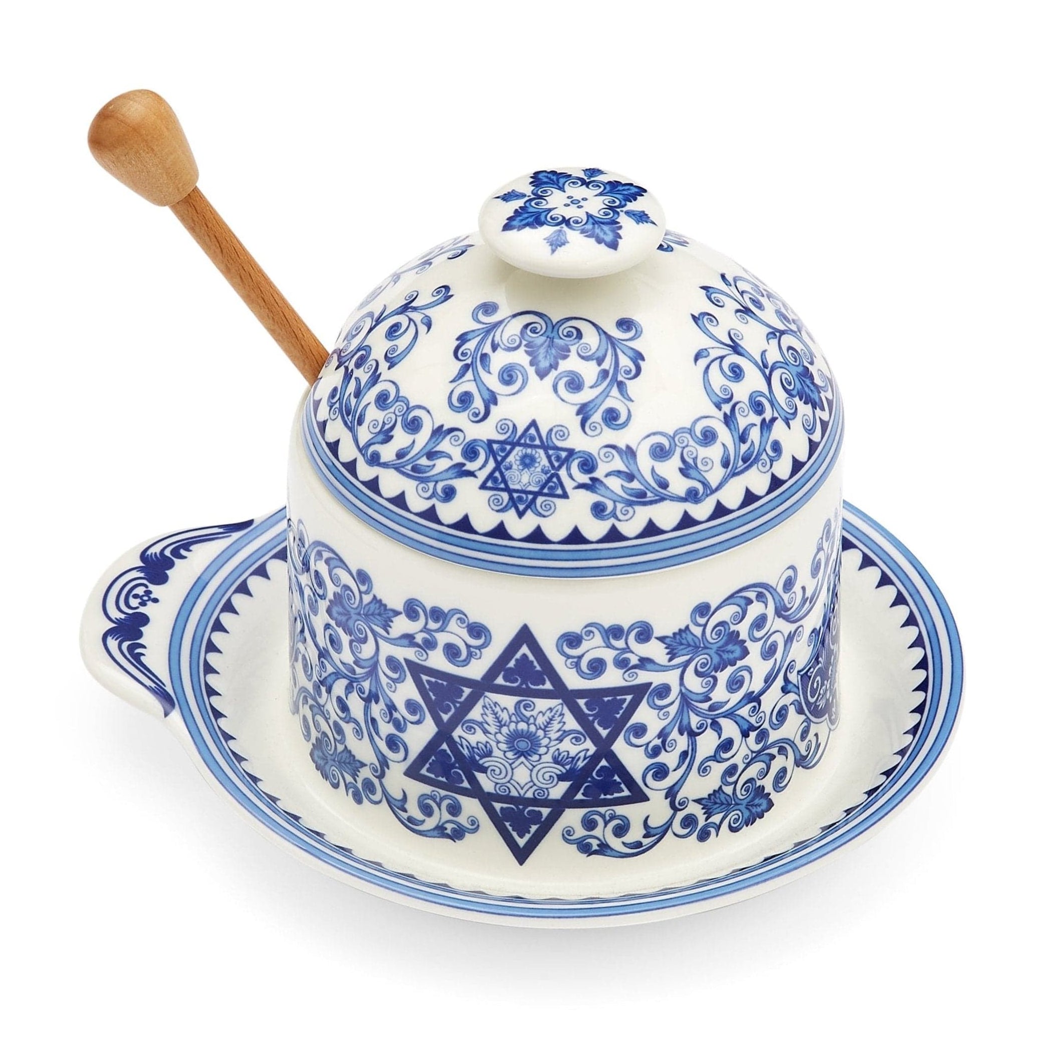 Spode Judaica Honey Pot with Drizzler、mySite、topwebapps