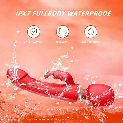 Dual-Ended Rabbit Wand Vibrator