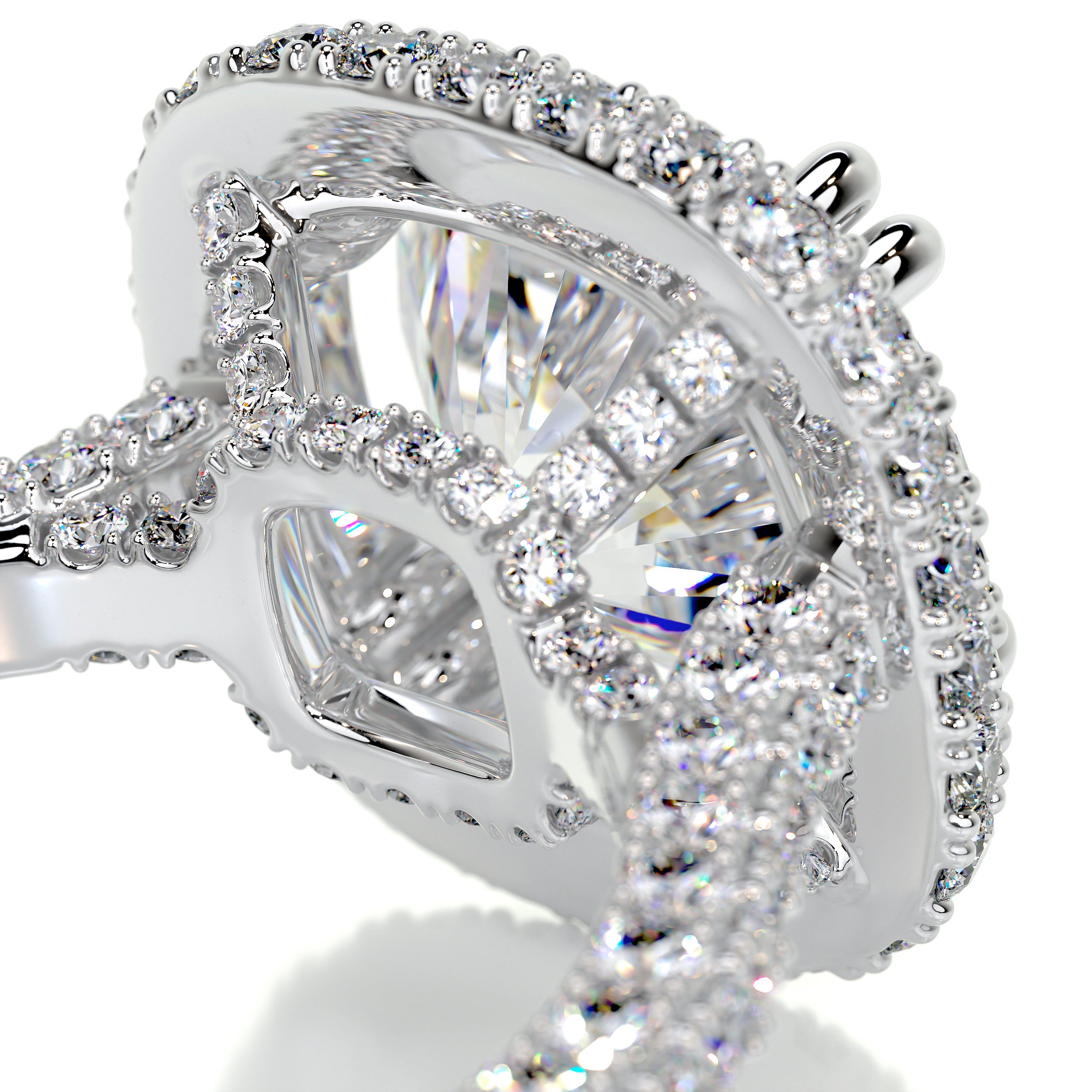 Ava Moissanite & Diamond Ring -14K White Gold、mySite、hinf8tx79