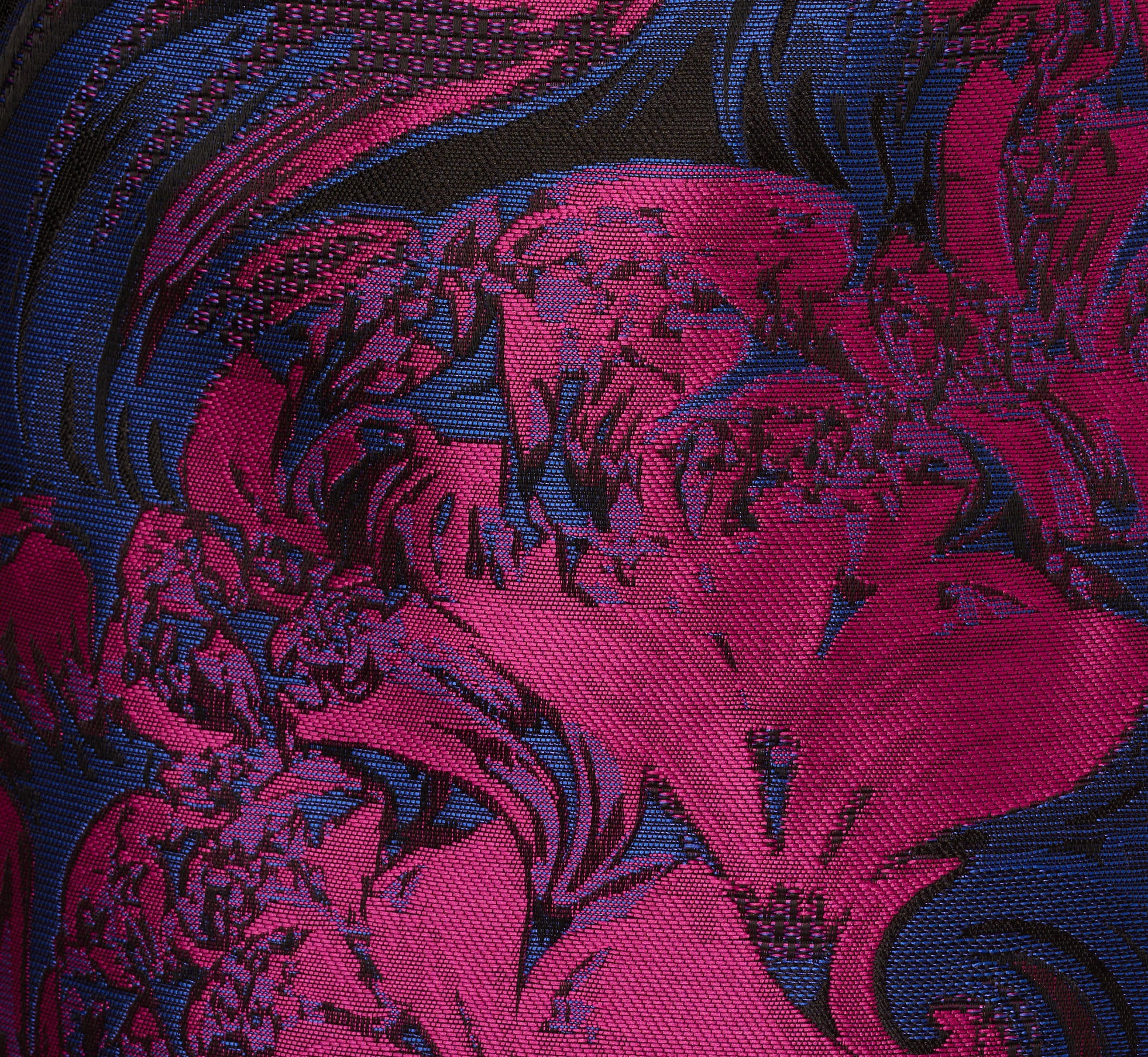 Floral Jacquard Short Dress With Envelope Back In Navy Orchid、mySite、solidvoid