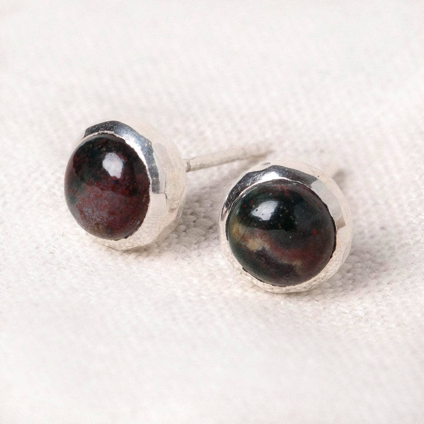 Bloodstone Gold or Silver Stud Earrings、mySite、hinf8tx79