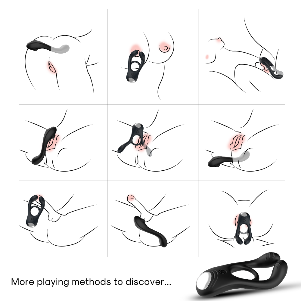 Vibrating Rabbit Cock Ring | Remote Control | Clitoral Stimulation | Couples | USB、mySite、bottomscart