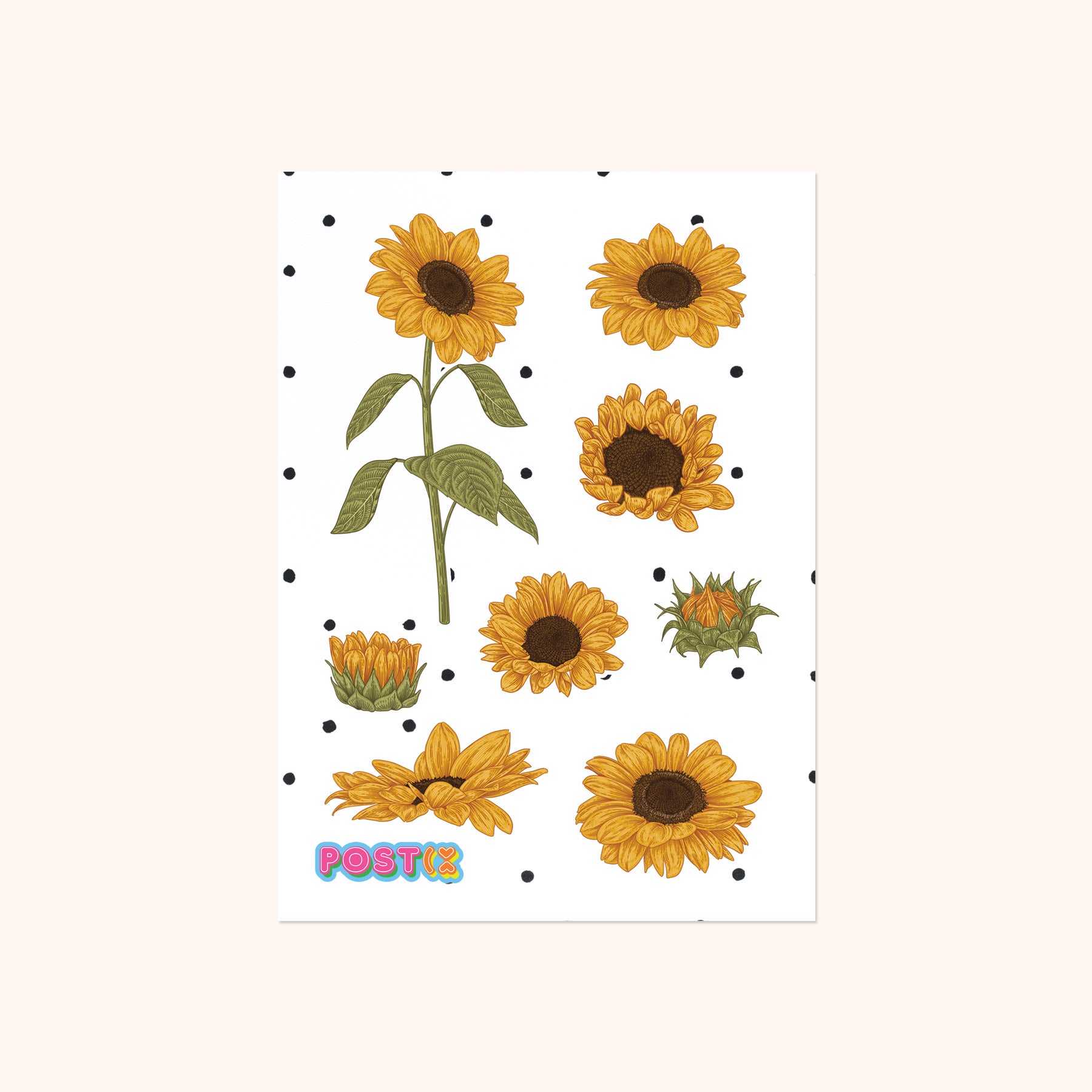  Sunflower Spirit Sticker Sheet、mySite、ghnorth