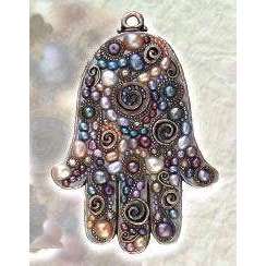 Michal Golan Freshwater Pearl Wall Hamsa、mySite、topwebapps