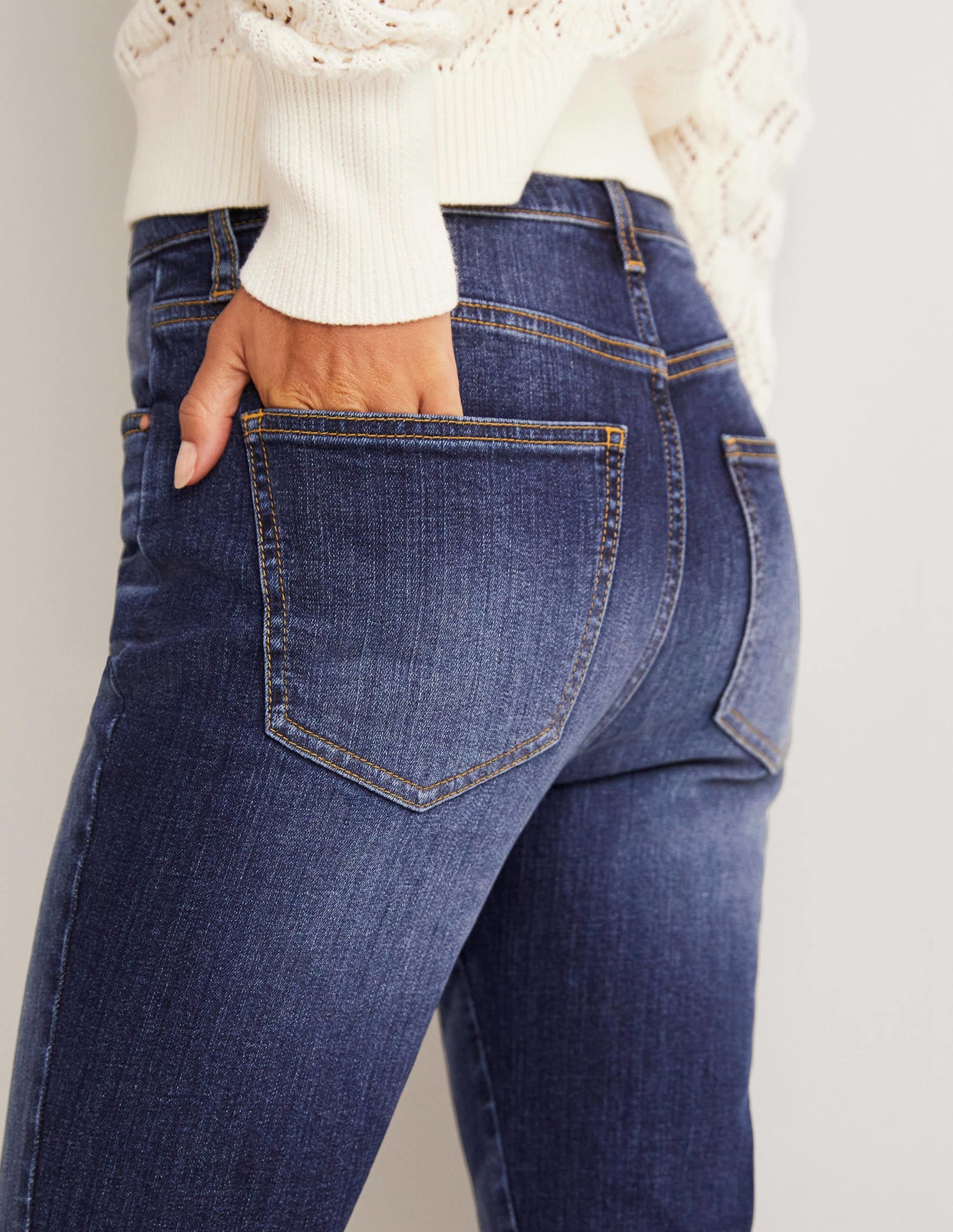  Fitted Cropped Flare Jeans-Dark Vintage、mySite、ashleygrahame