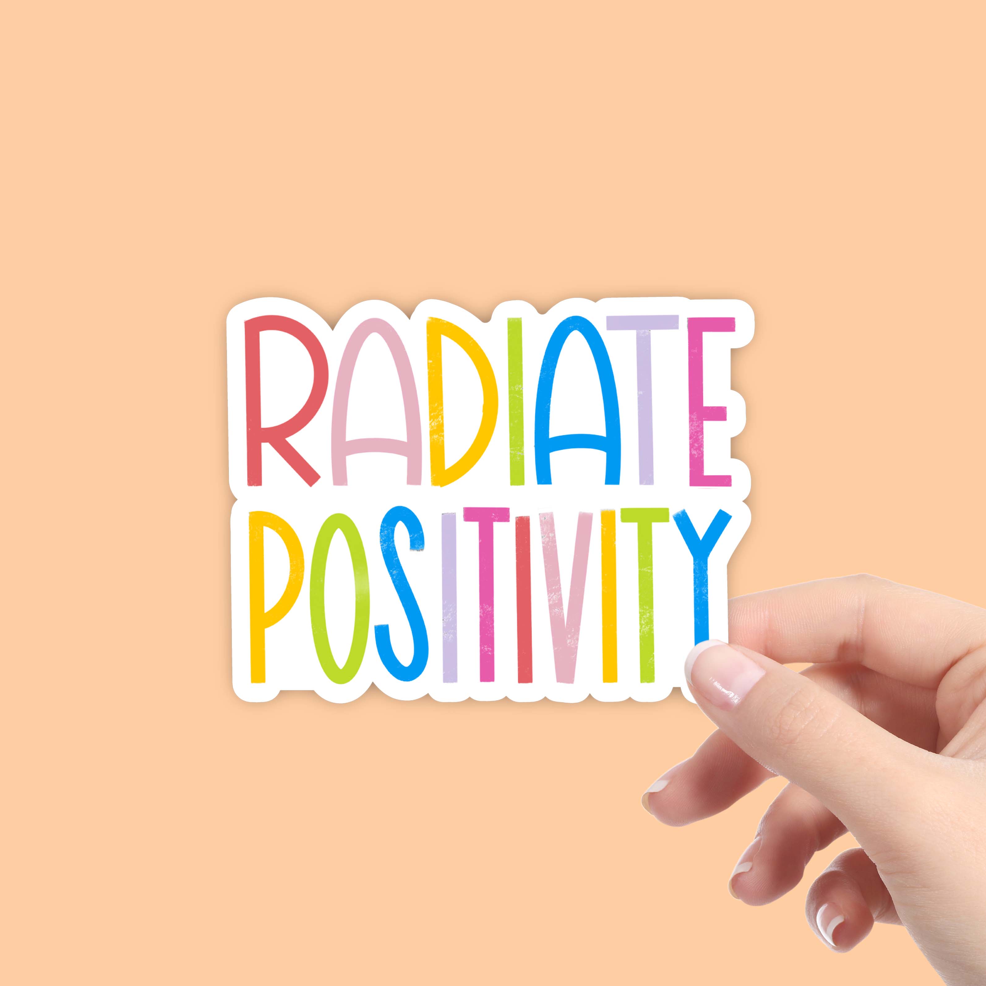 Radiate Positivity Colorful Lettering - Positivity Sticker、mySite、elrpsem3k