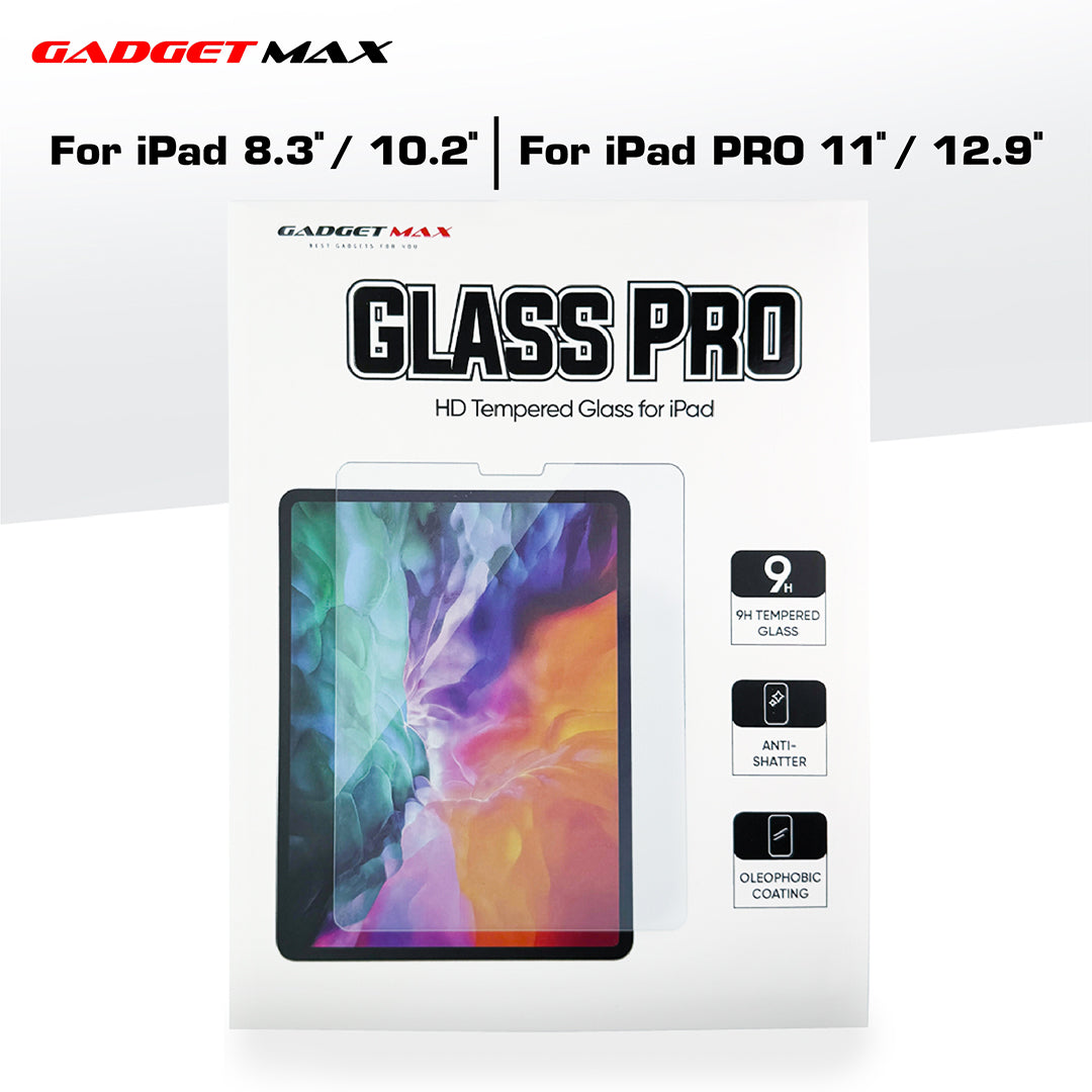 GADGET MAX GLASS IPAD PRO 12.9 HD TEMPERED GLASS (2020/2021) (CLEAR) (766666)、mySite、fannypackpong