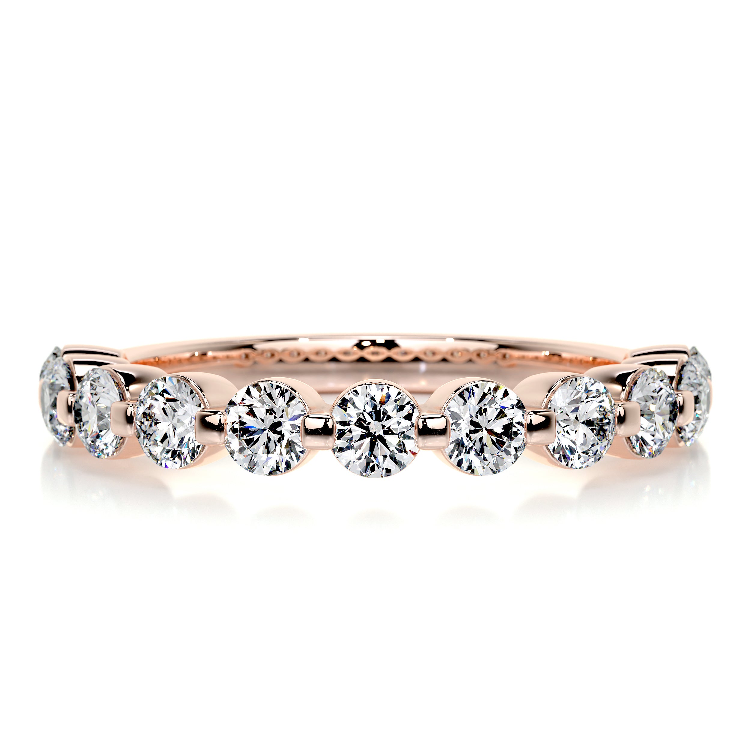 Josie Half-Eternity Wedding Ring (1 Carat) -14K Rose Gold、mySite、hinf8tx79
