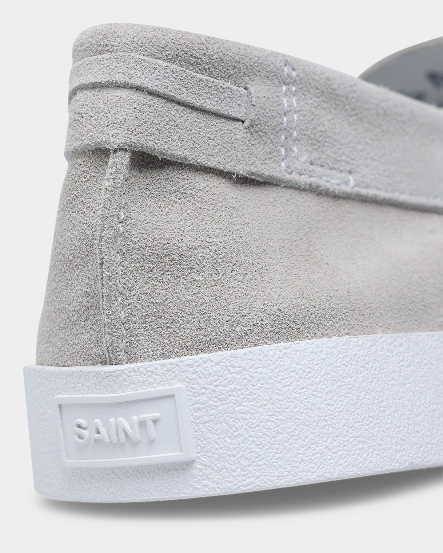 Saint Morta Hemisphere Suede Slip On Loafer Light Grey/White、mySite、zt4zffjzw