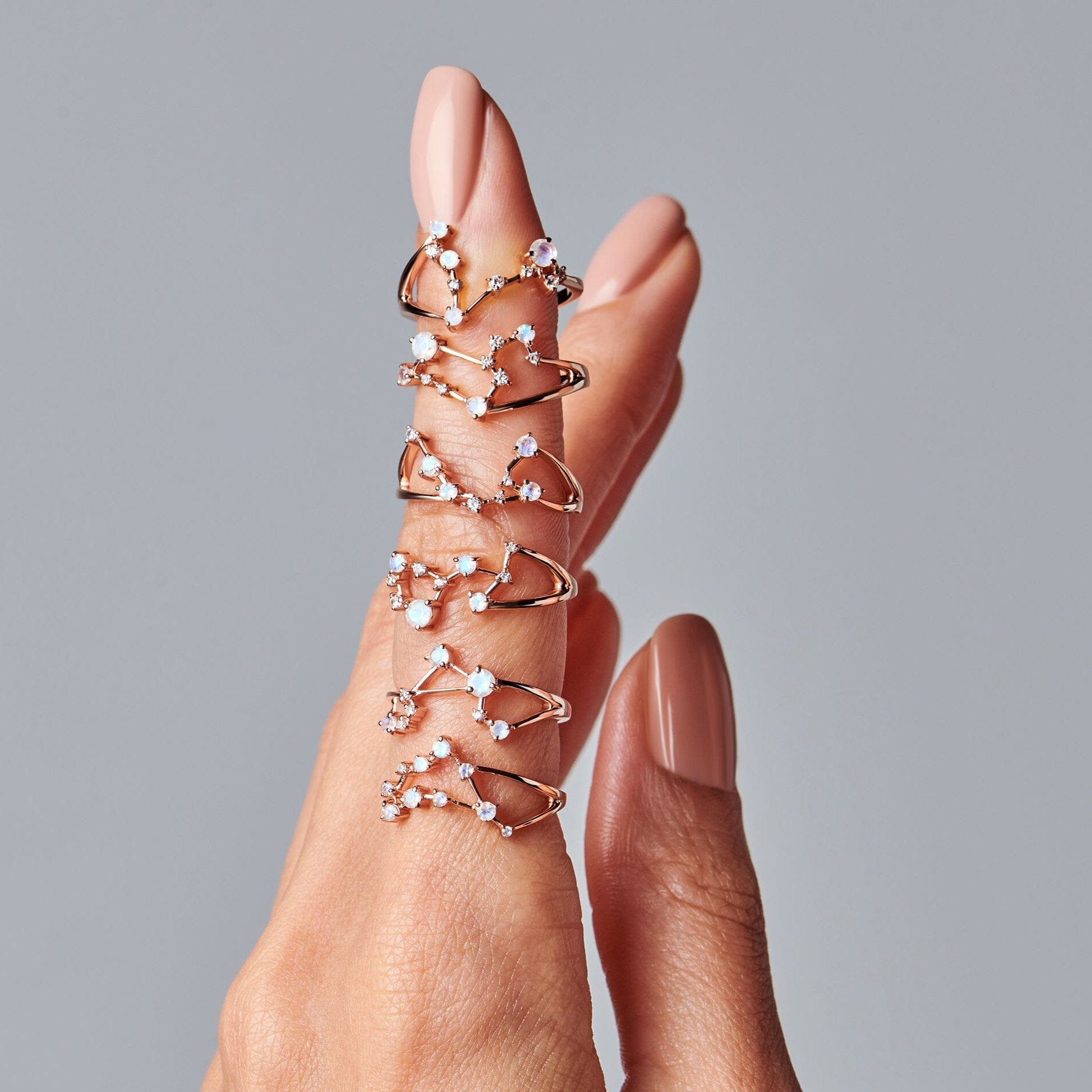 Moonstone Ring - Scorpio Zodiac Constellation、mySite、hinf8tx79