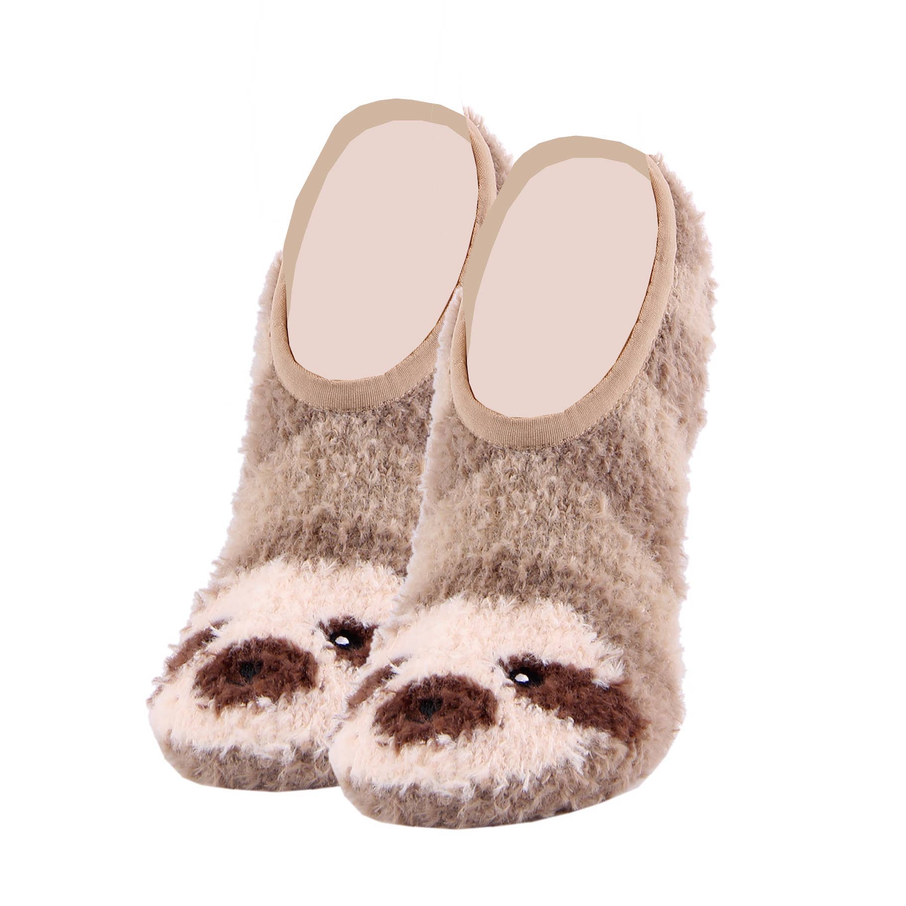 Sloth Fuzzy Footie Socks Women's Funny Fluffy House Slippers Socks、mySite、g9winljtr