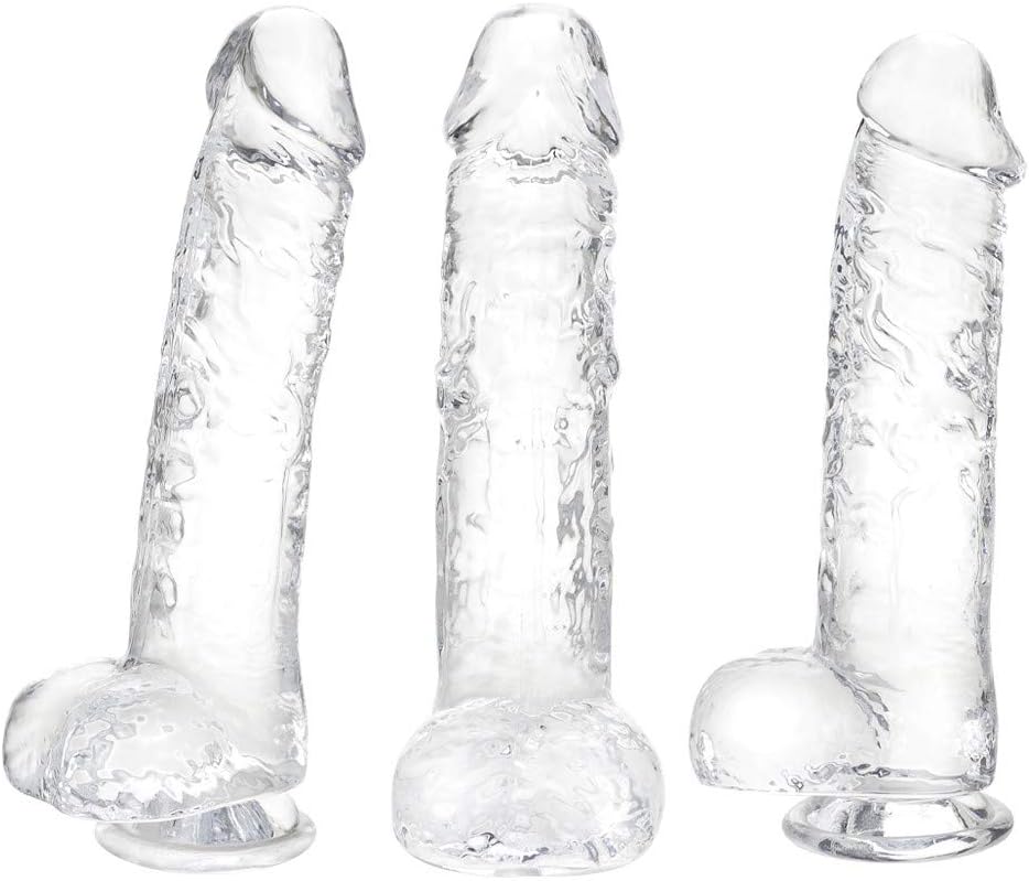 Come Closer Soft Clear Play Dildo 9.2 | Suction Cup | Flexible | Free Satin Bag、mySite、bottomscart