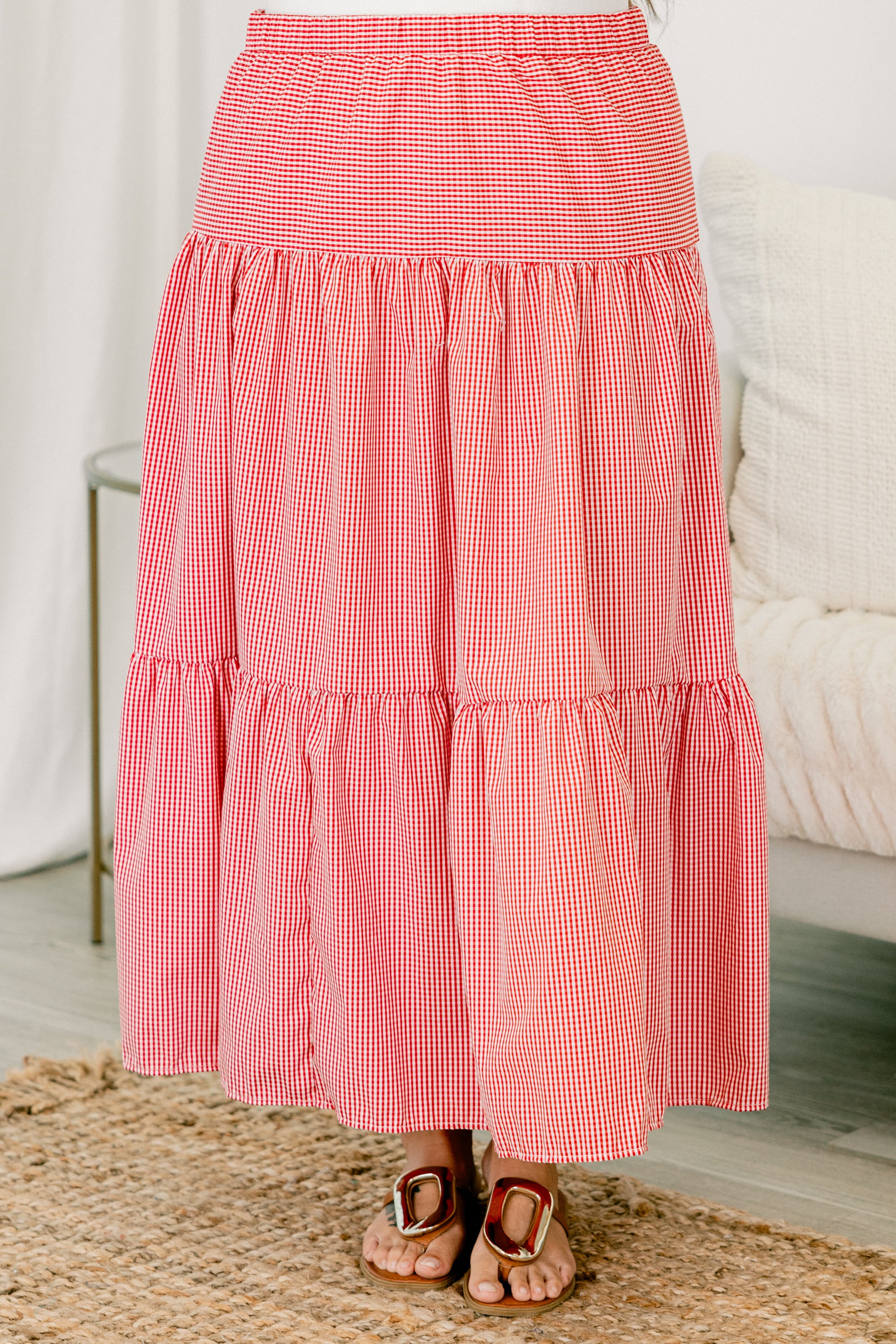  Said In Stride Skirt, Red、mySite、justintrudeaud