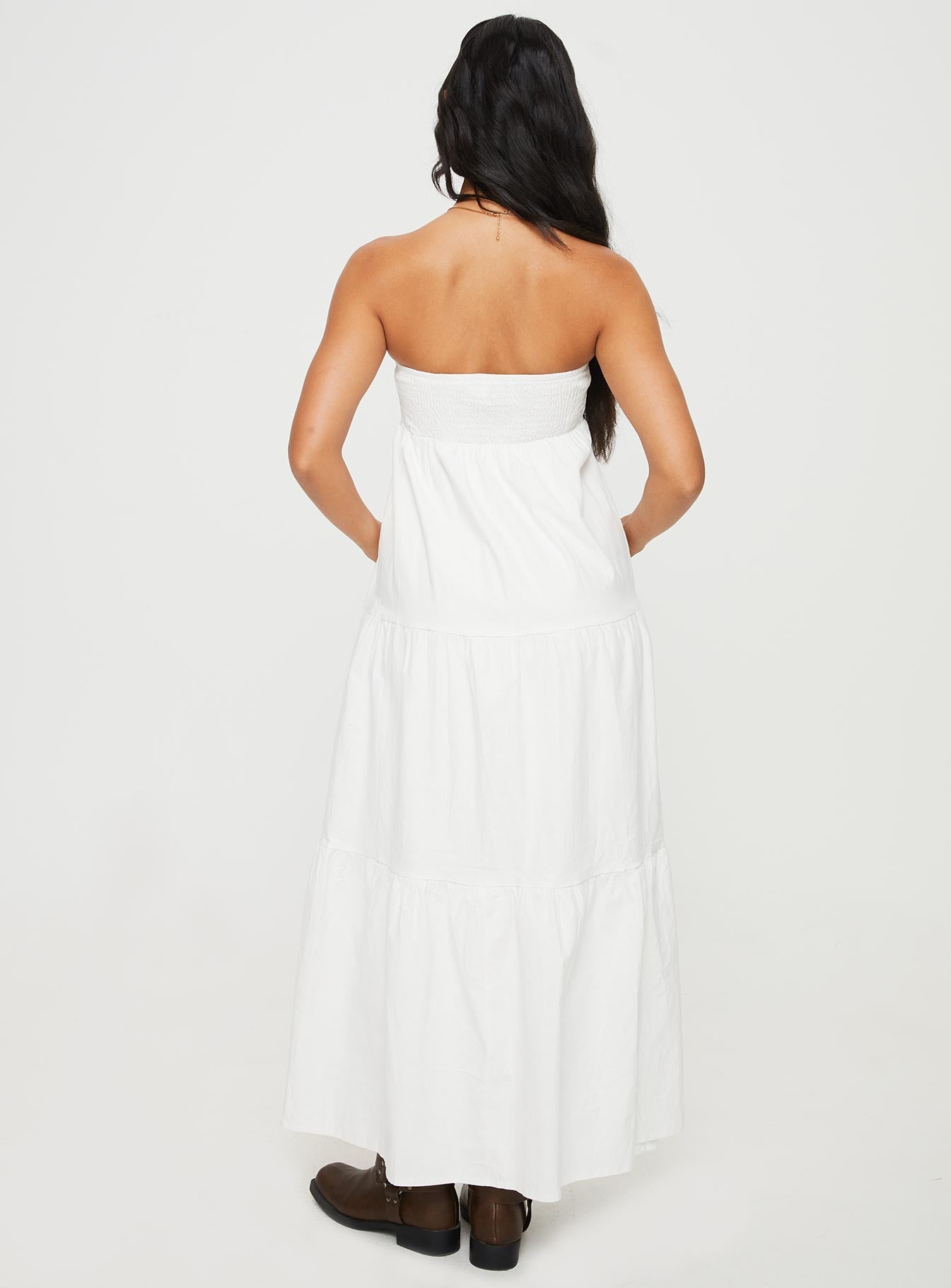 Osment Maxi Dress White、mySite、solidvoid