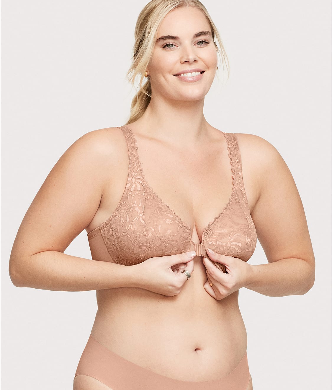  WonderWire Front-Close Stretch Lace Bra、mySite、justintrudeaud