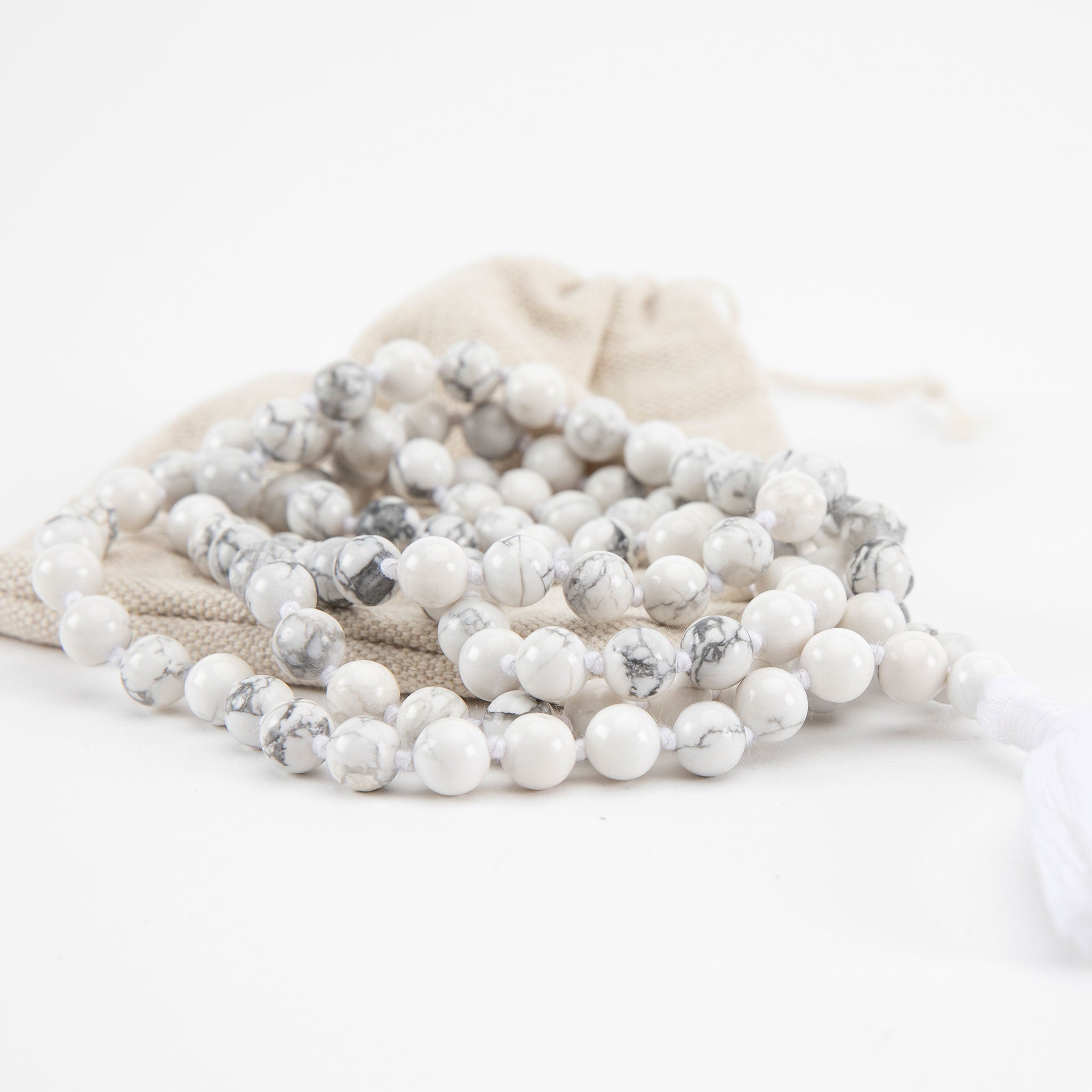 Handmade Prayer Beads: Howlite Mala、mySite、topwebapps