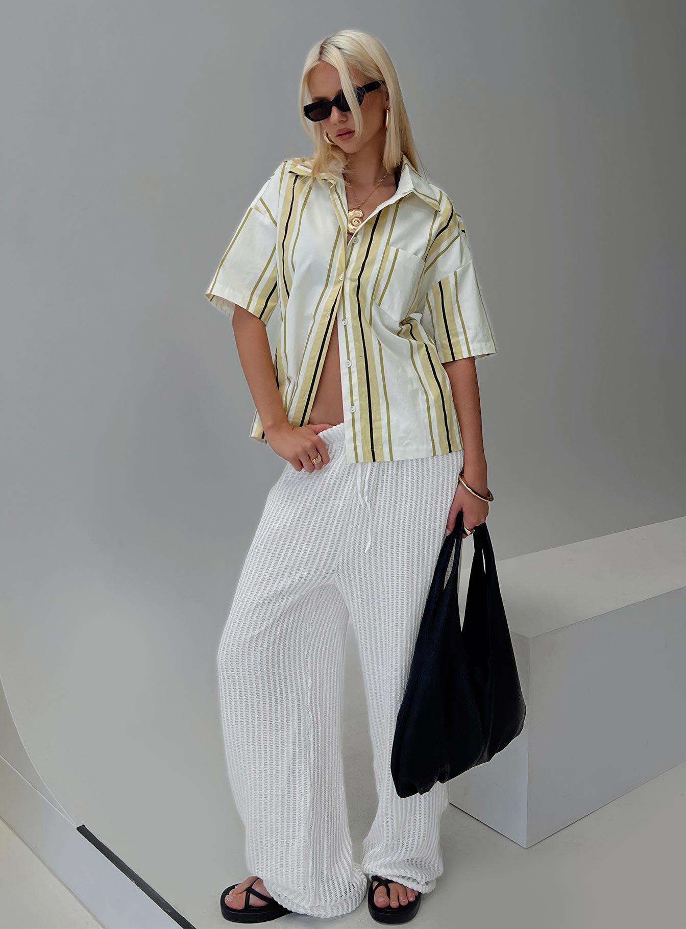 Grove Mesh Pants White、mySite、solidvoid