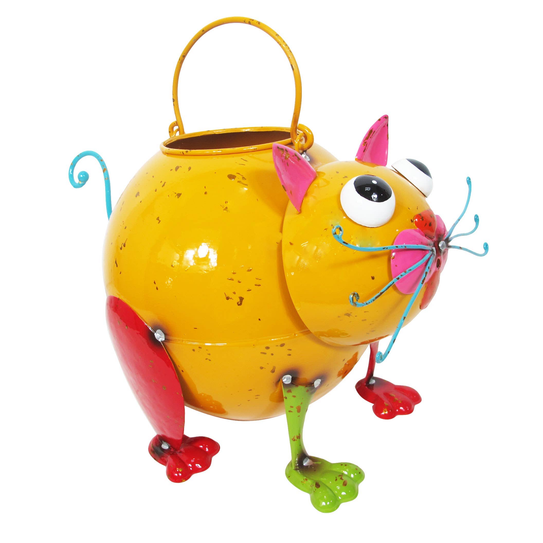 Cat Watering Can-Colorful Enameled Metal、mySite、g9winljtr
