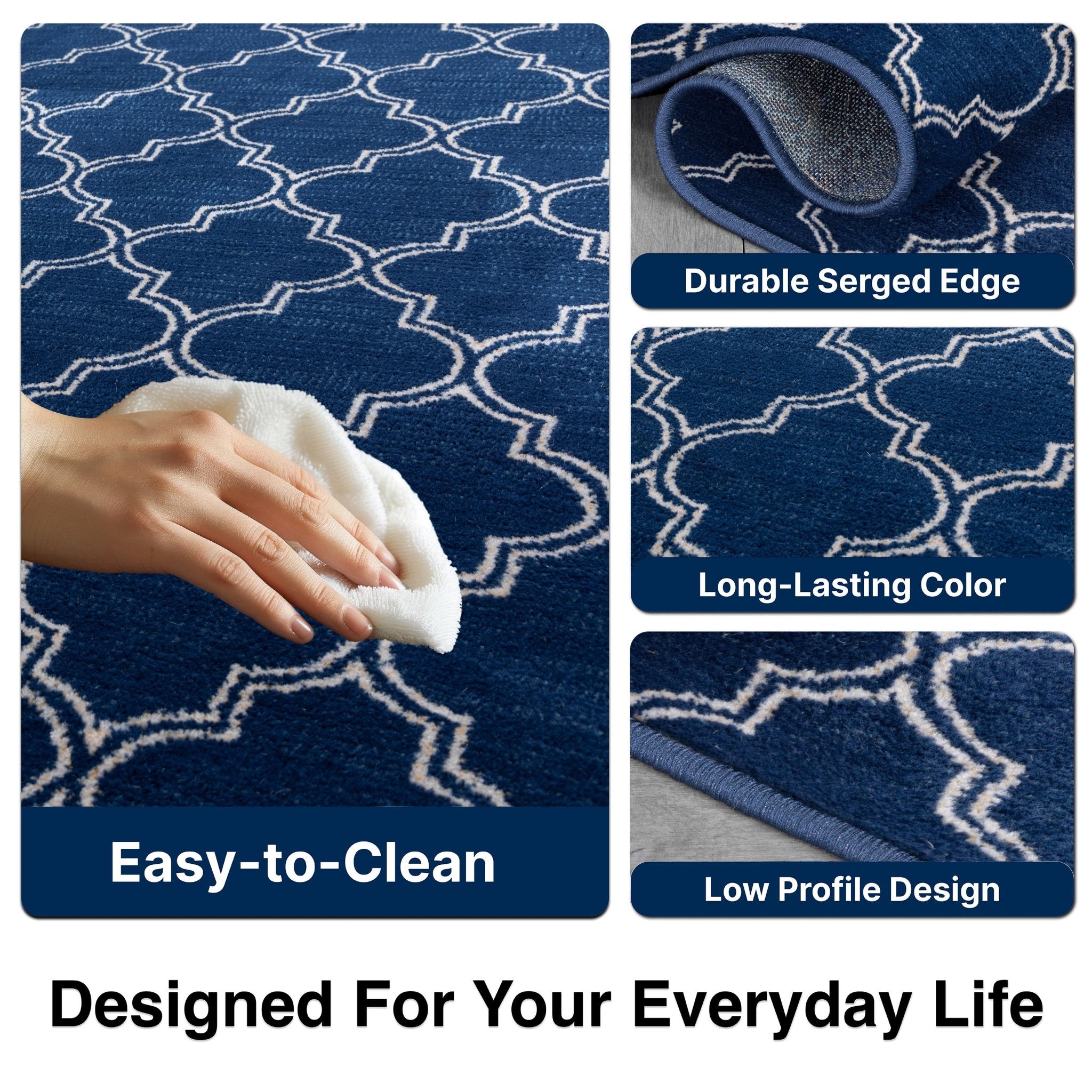 Nantucket Trellis Custom-Made Rug, Made to Order, High-Quality, Elegant Blue Design Area Rug、mySite、gigharbornorthrealestate