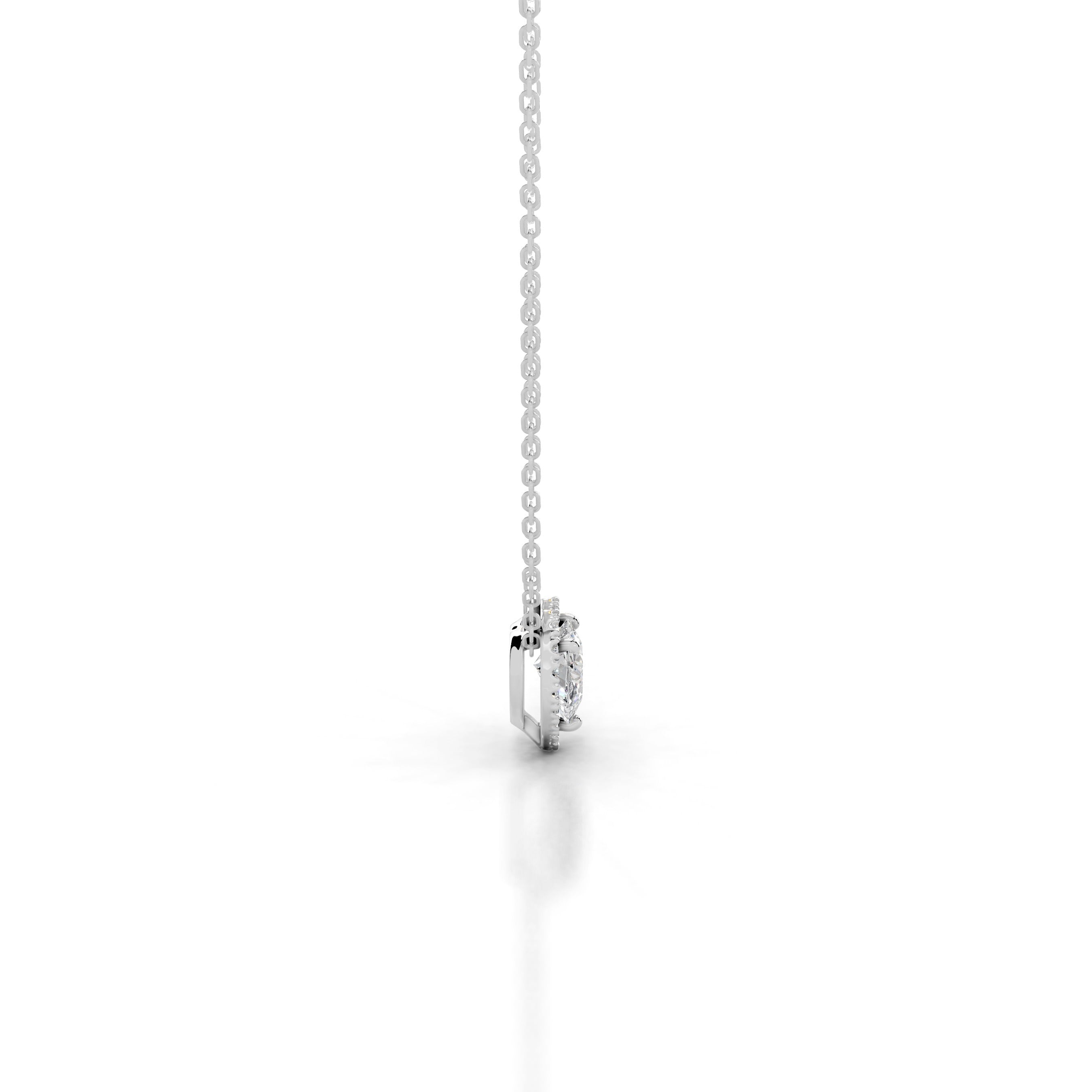Manon Diamond Halo Pendant - 18K White Gold、mySite、hinf8tx79