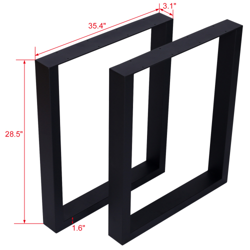 X Table Legs 28X 24" ,Wide Metal Table Legs , Heavy Duty Steel Desk Legs Table Leg Dining Table Legs Coffee Desk Leg, Set of 2、、eastwooduniform