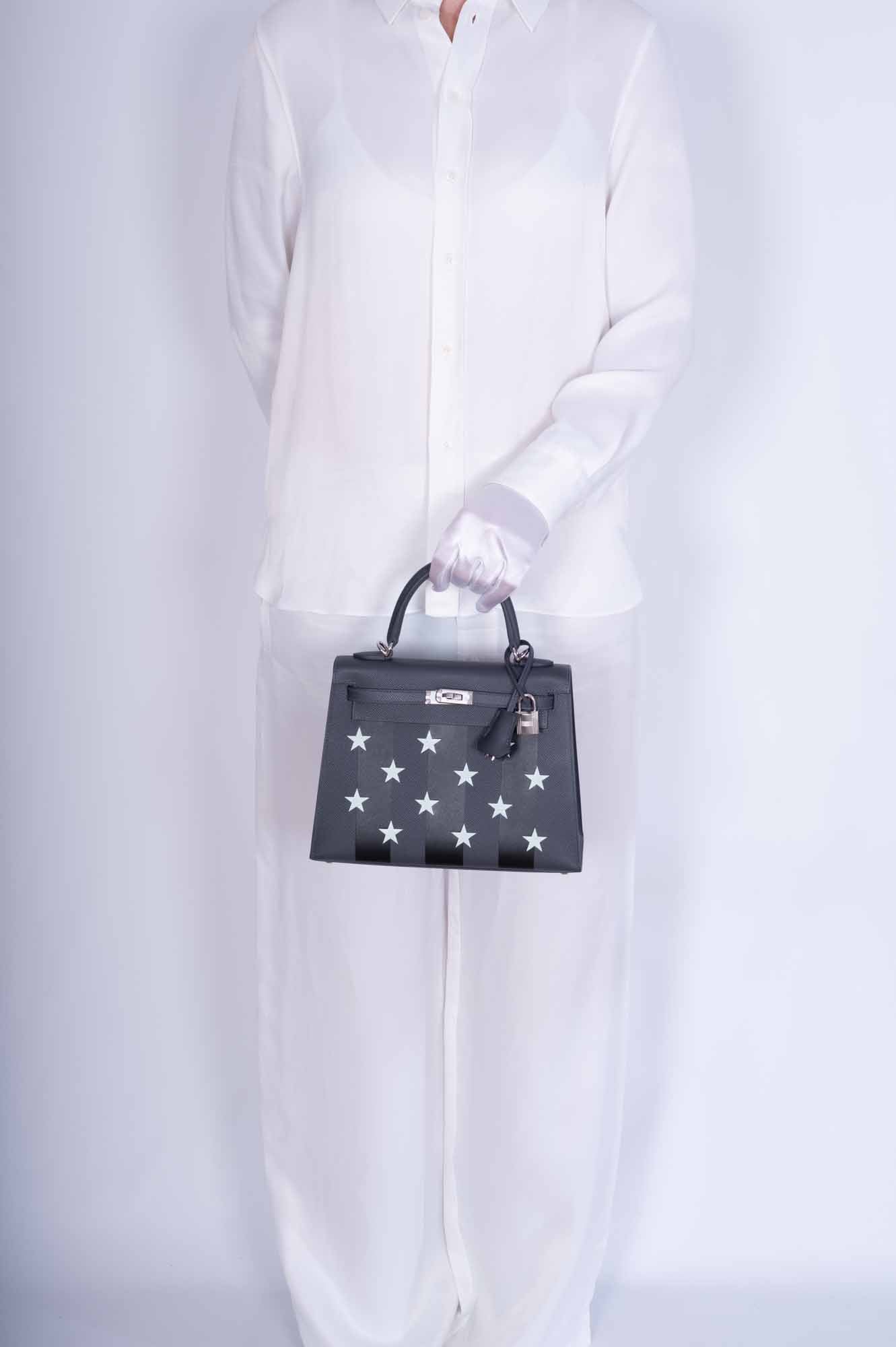 Hermès Kelly 25 Sellier Ardoise, Noir, Vert Peppermint, Casaque Epsom and Tadelakt Palladium Hardware、mySite、garminoutage.com