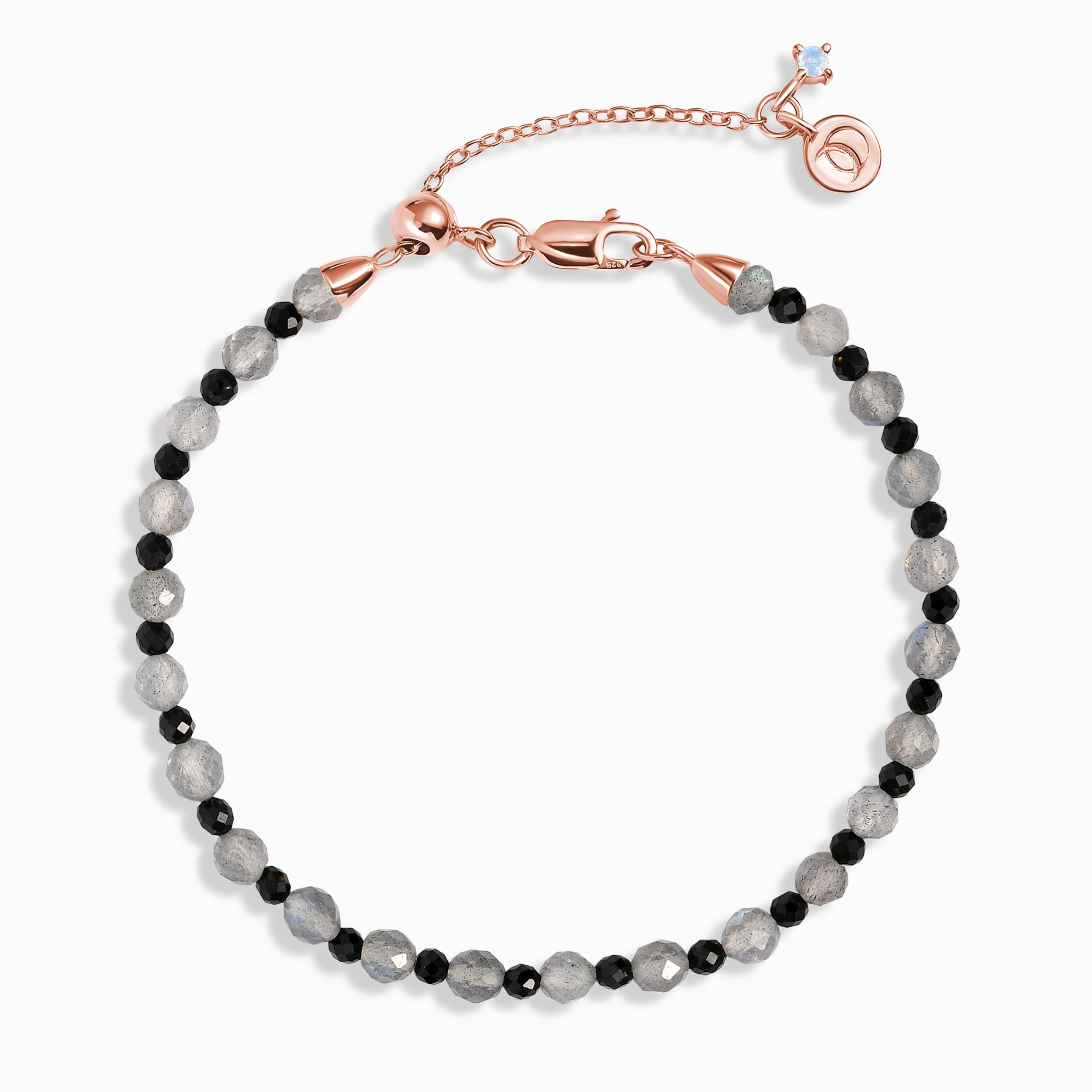 Labradorite Black Spinel Beads Bracelet - Power Shield、mySite、hinf8tx79