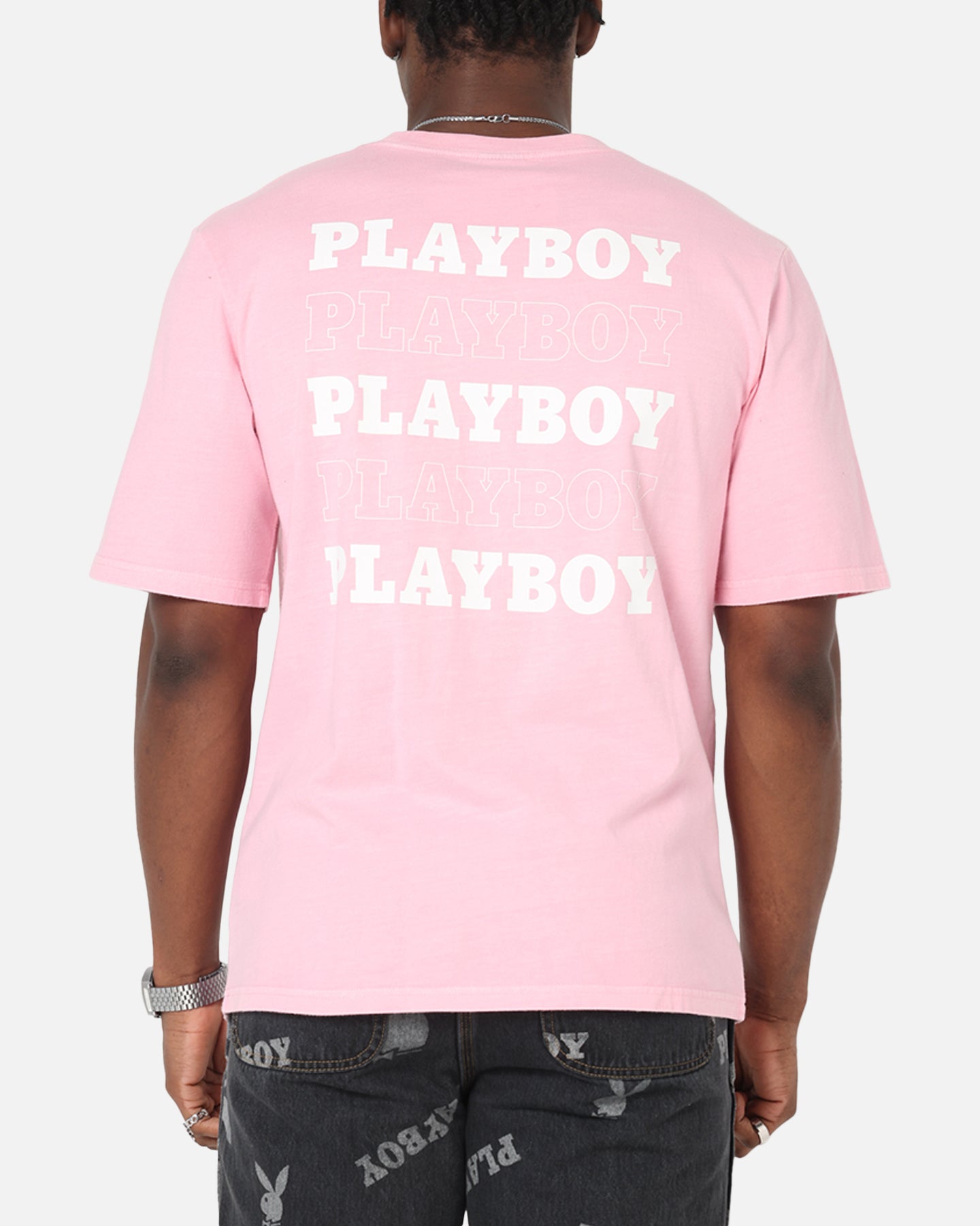 Playboy Stack Washed T-Shirt Washed Pink、mySite、zt4zffjzw