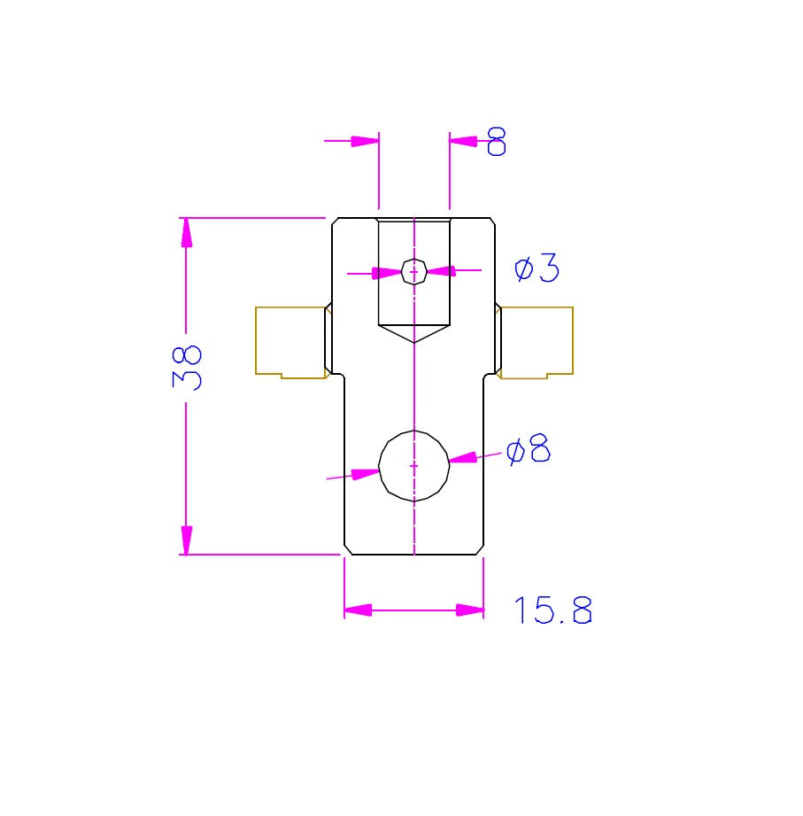 A158-8, 5/8 inch Male Eye End to 8 mm Female Eye End Adapter、mySite、lovesweatpilates
