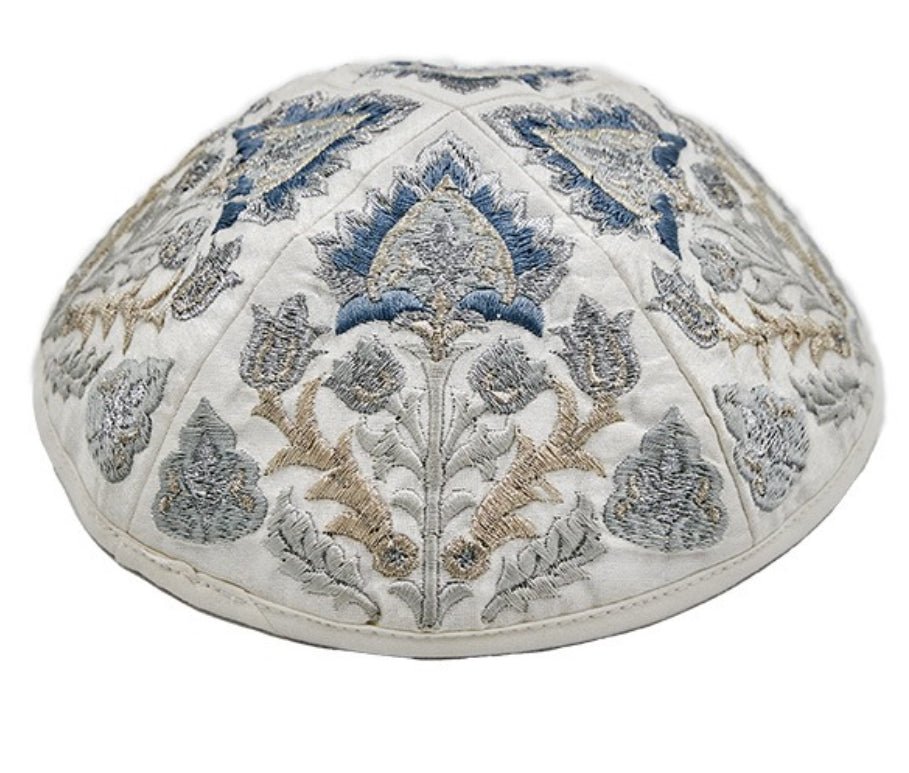  Silver Embroidered Kippah、mySite、elrpsem3k