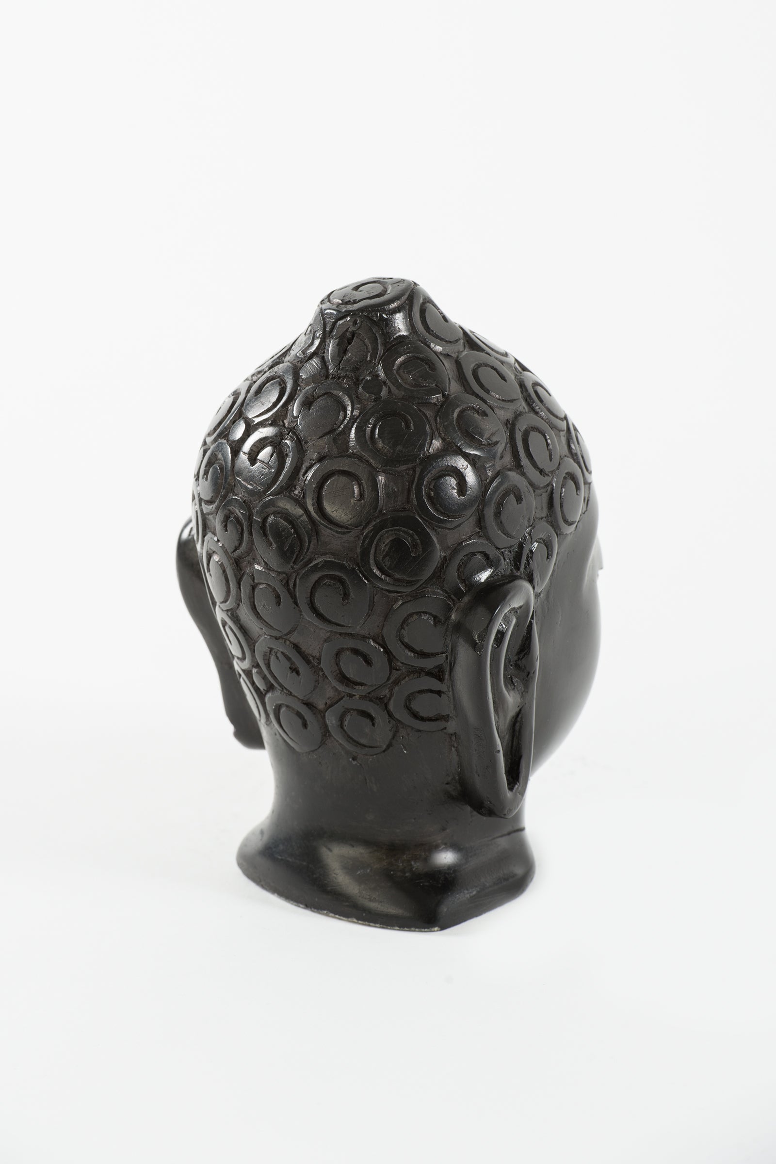 Buddha Head - Black Soft Granite (Small, 16 cm)、mySite、topwebapps