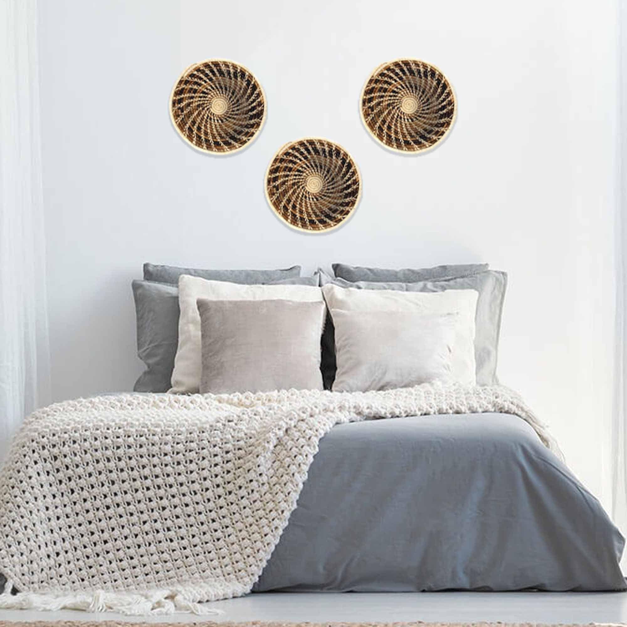 Woven Sisal Basket, Wheat Stalk Spirals In Natural、mySite、g9winljtr