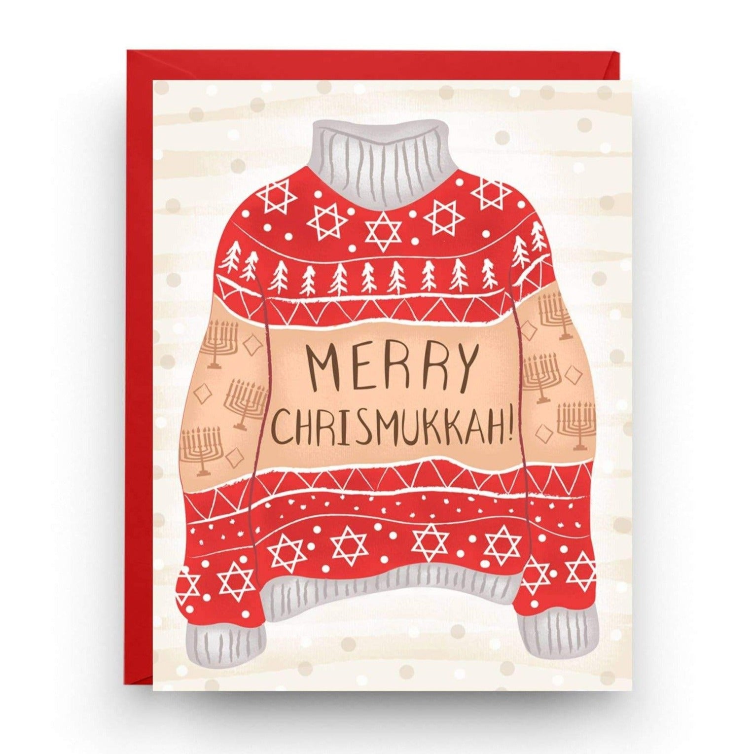 Merry Chrismukkah Ugly Sweater Greeting Cards, Box of 6、mySite、topwebapps