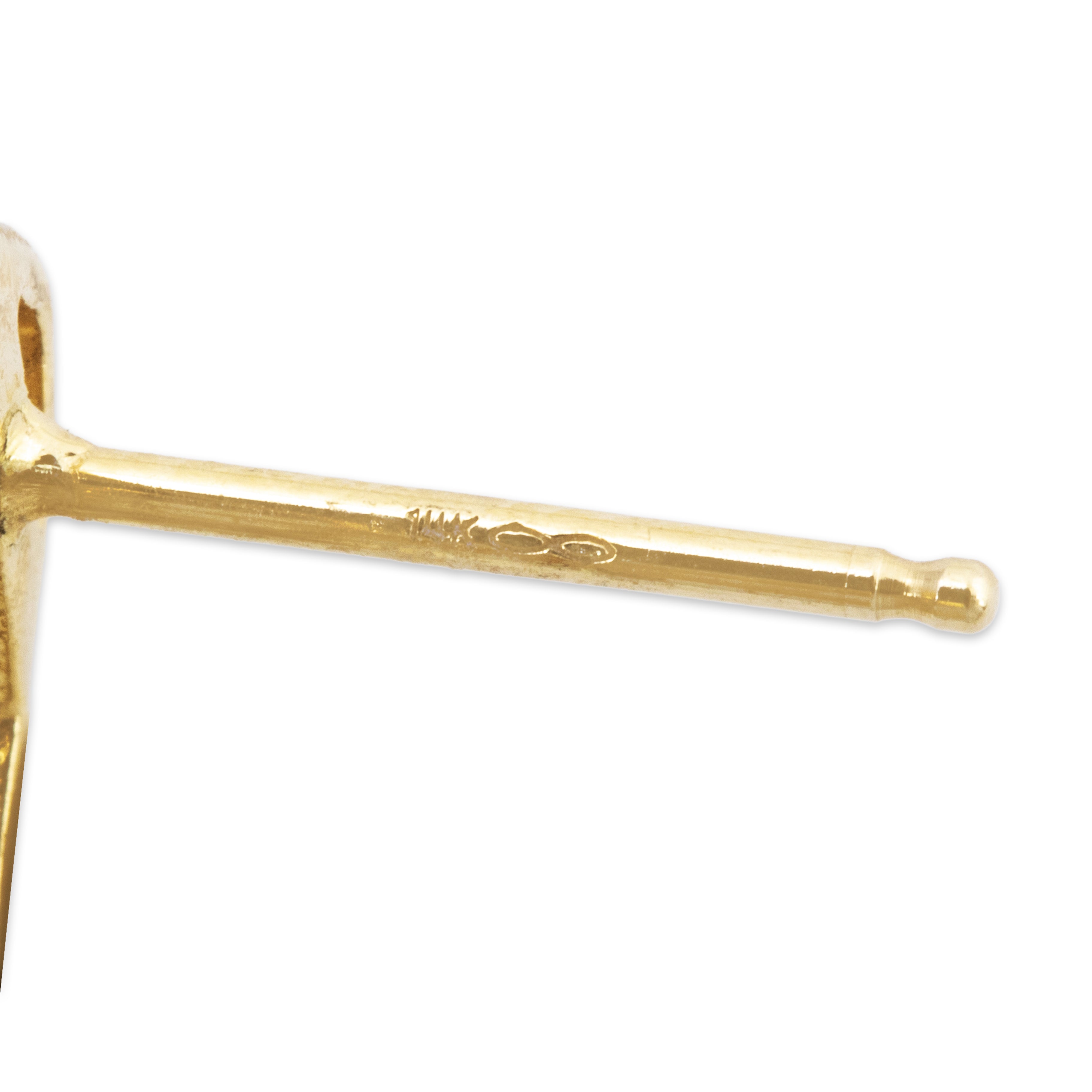 Vintage Large 14k Yellow Gold 9cttw Citrine Diamond Halo Earrings、mySite、hinf8tx79