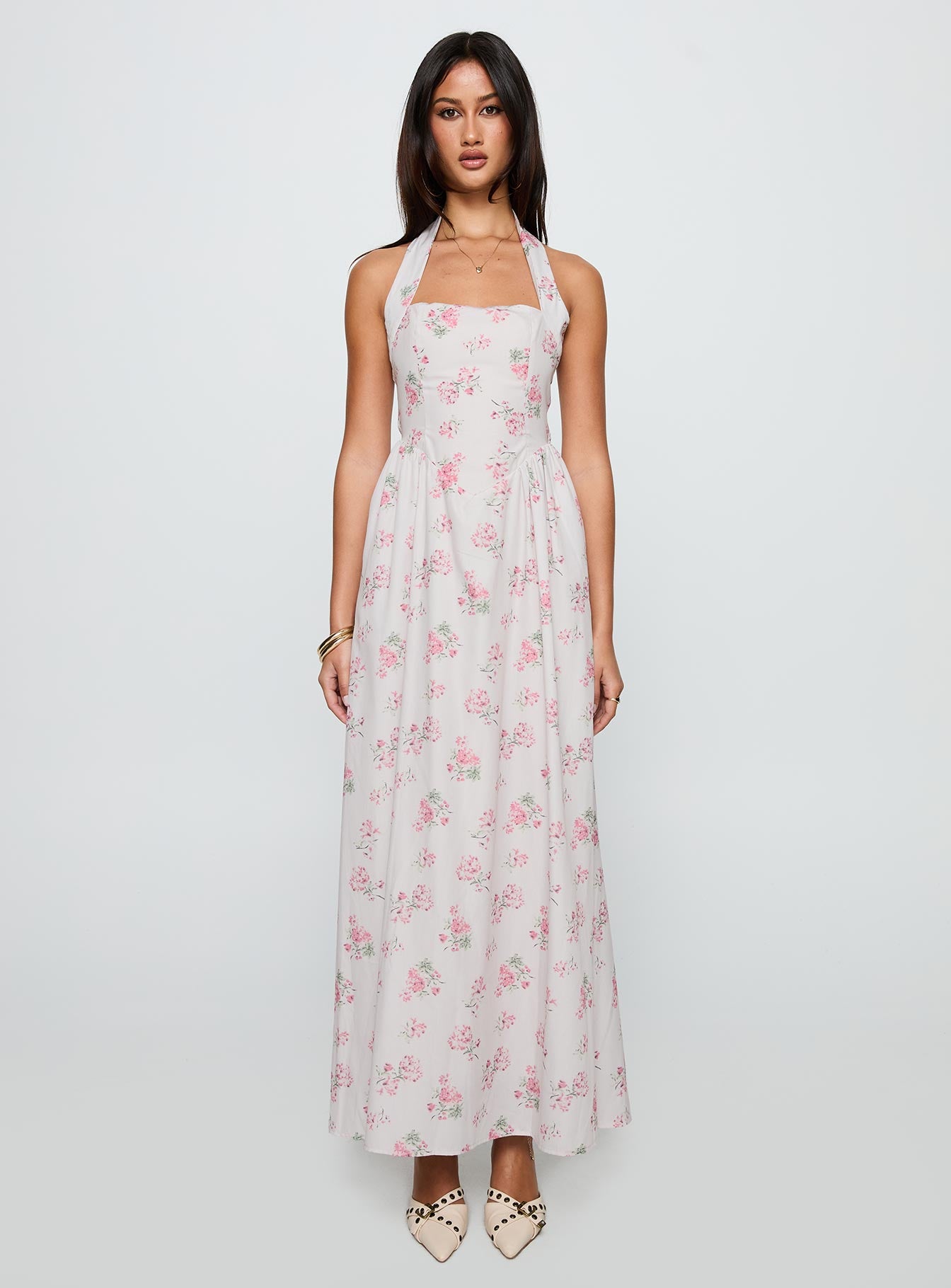 Sunfields Halter Maxi Dress Multi、mySite、solidvoid