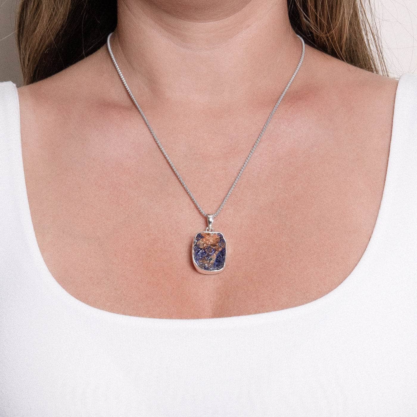 Rare Azurite Druzy Pendant Necklaces - One of a Kind、mySite、hinf8tx79