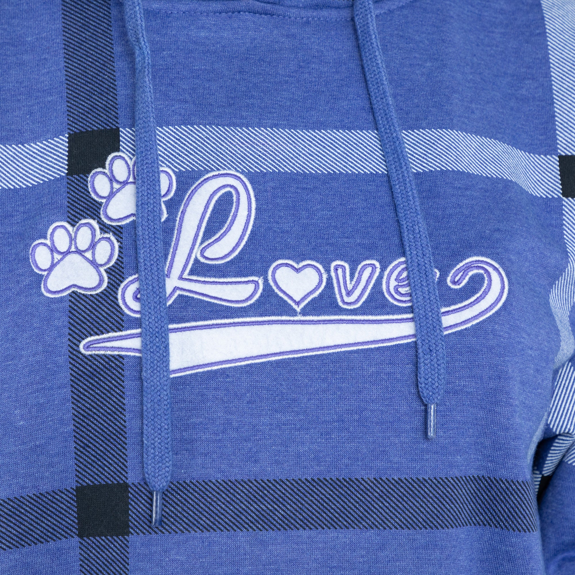 Plaid Paw with Love Hooded Sweatshirt、mySite、camillekostekn