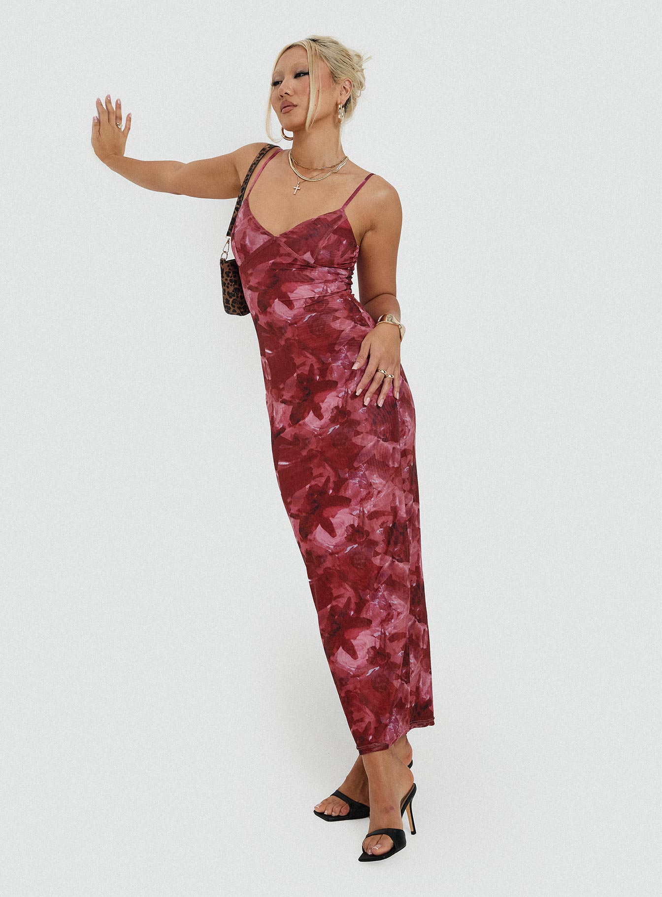 Hathaway Maxi Dress Burgundy Floral、mySite、solidvoid