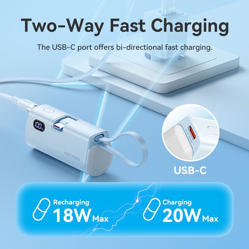 Vention 4800mAh Power Bank 22.5W、mySite、fannypackpong