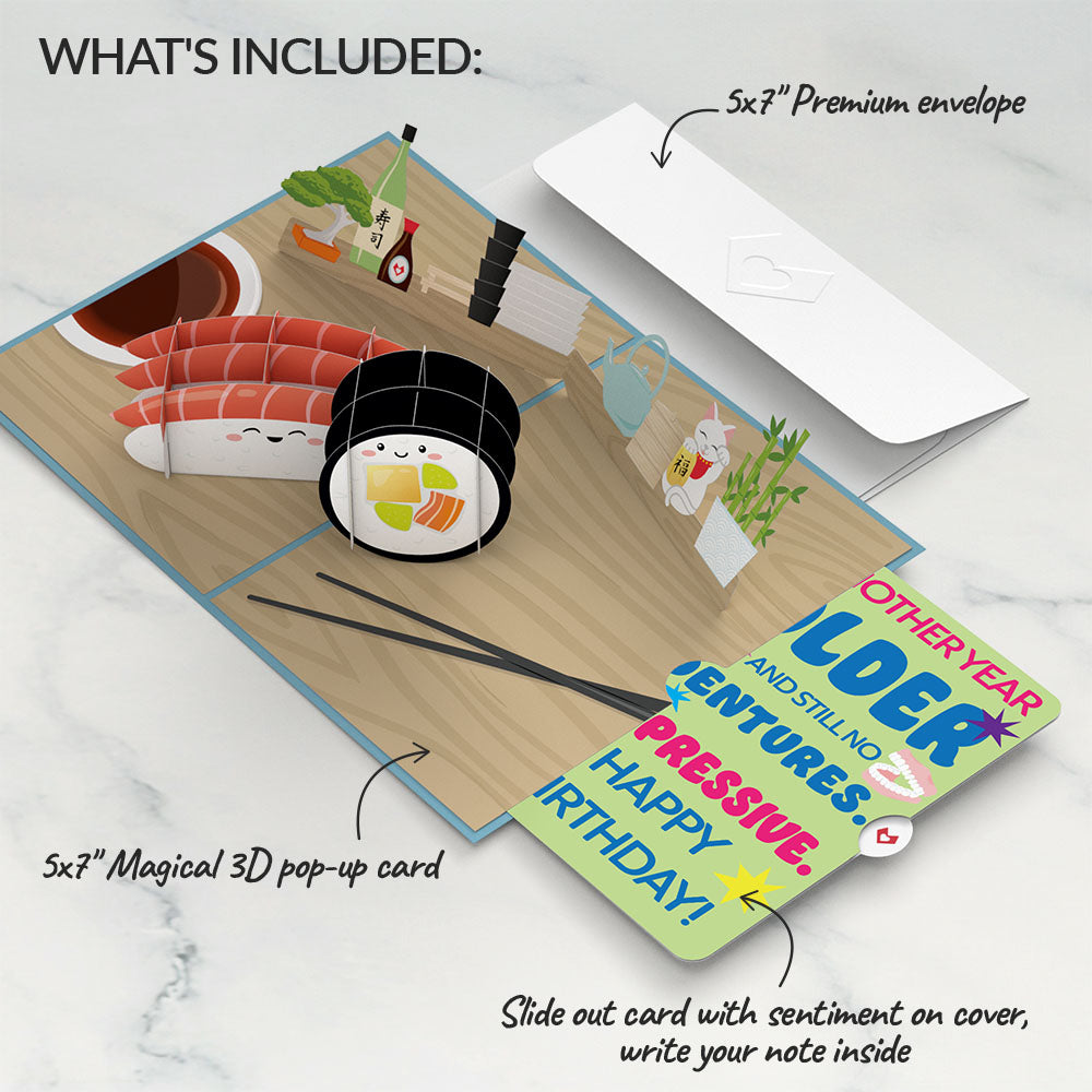 Sushi Birthday Pop-Up Card and Sentiment Set、mySite、solidvoid