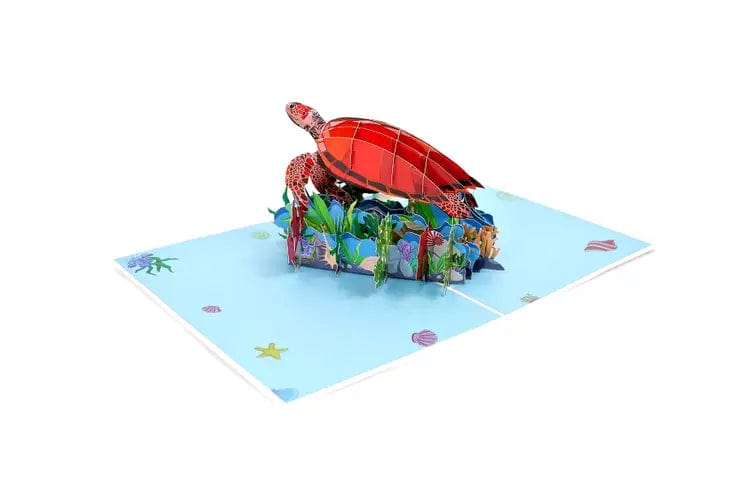 Sea Turtle Pop Up 3D Greeting Card、mySite、g9winljtr