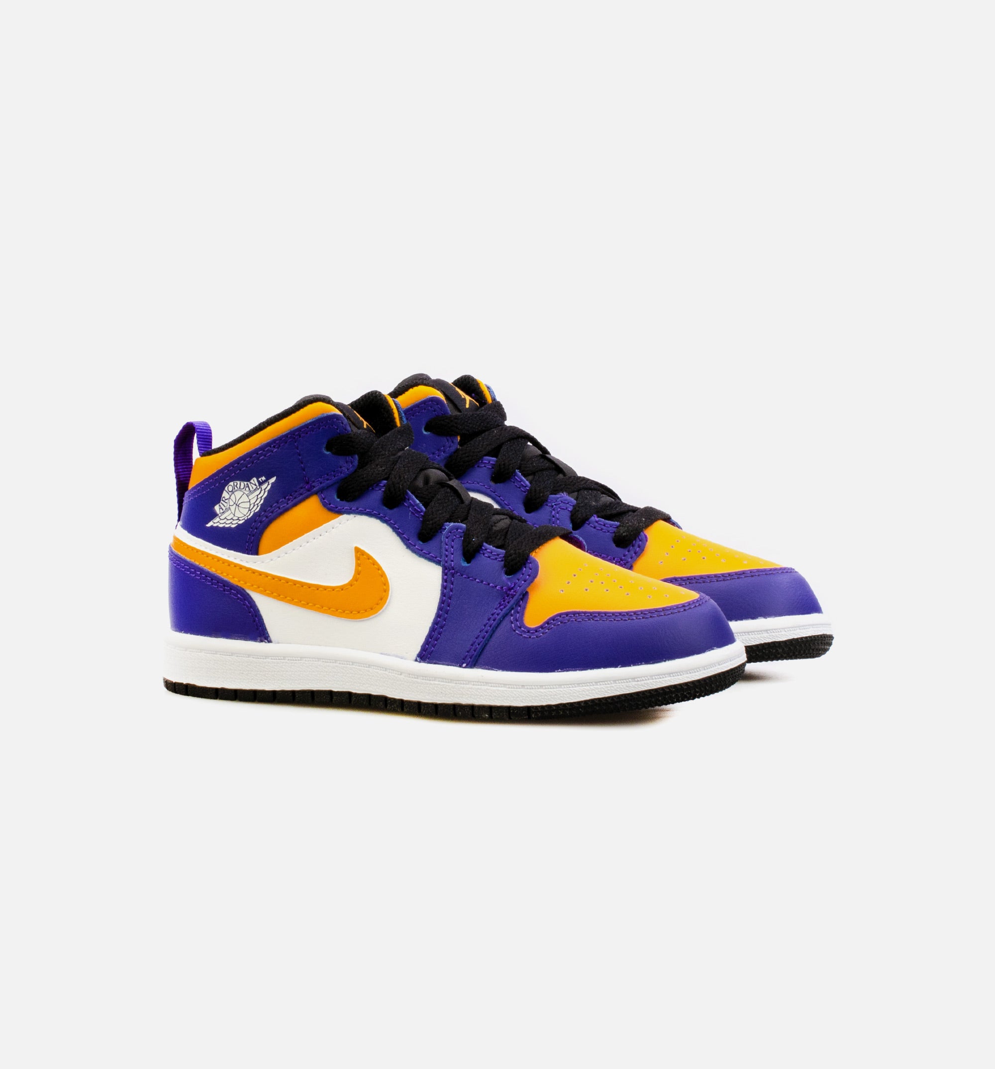 Air Jordan 1 Mid Preschool Lifestyle Shoe - Purple/Yellow、mySite、dreamappss