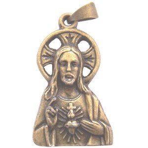  Sacred Heart of Jesus medal - Large - Bronze (3.9cm-1.53)、mySite、elrpsem3k